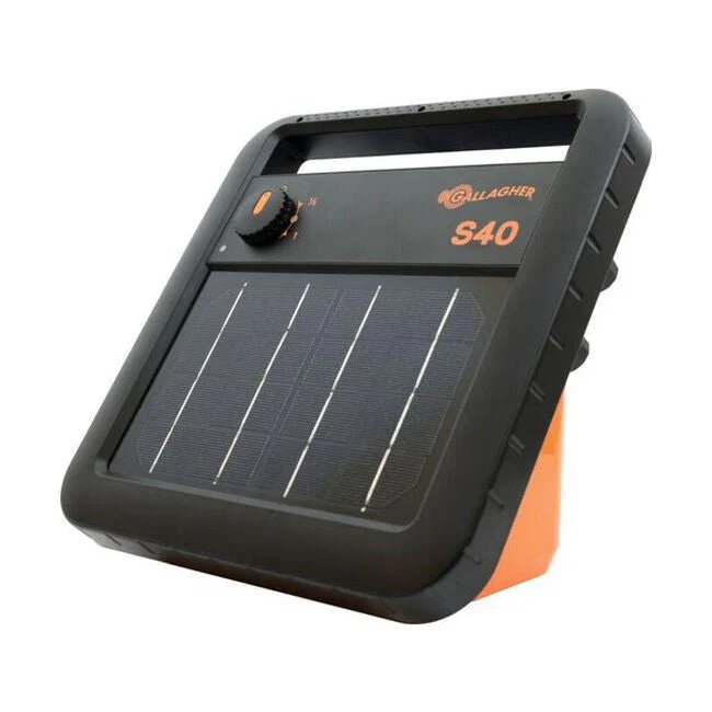 Gallagher S40 Lithium Solar Fence Energizer – Portable Electric Fence Charger for Livestock & Wildlife Exclusion, Long-Range Solar Power - Image 1