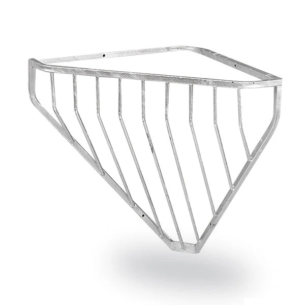 Galvanized Corner Hay Rack for Horses – Durable Stable Feeder with Rounded Edges - Image 1
