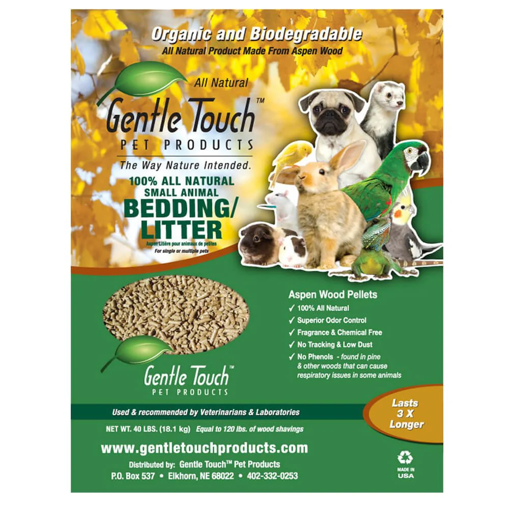 Gentle Touch Bedding/ Aspen Pellets, 40 lbs - Image 1