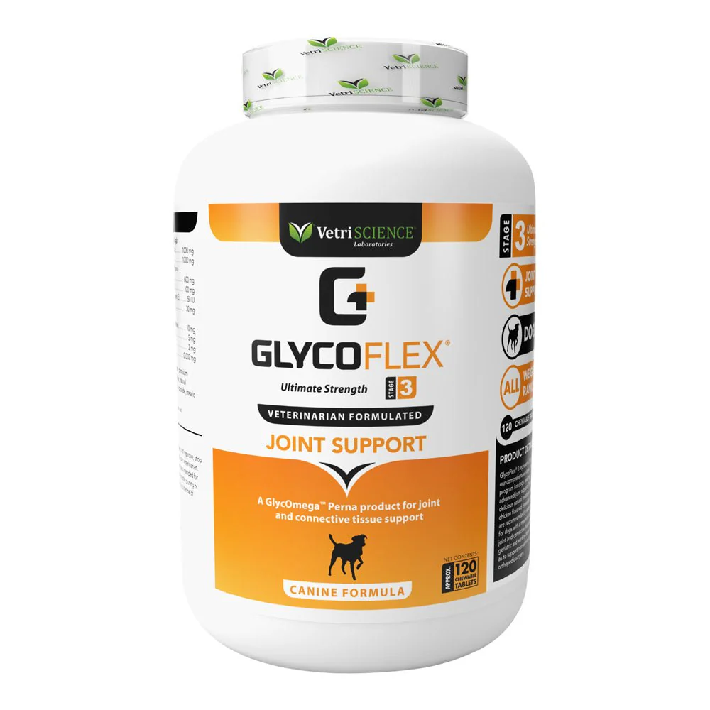 Glyco Flex Stage 3 Joint Support for Dogs, 120 Chewable Tablets - Image 1
