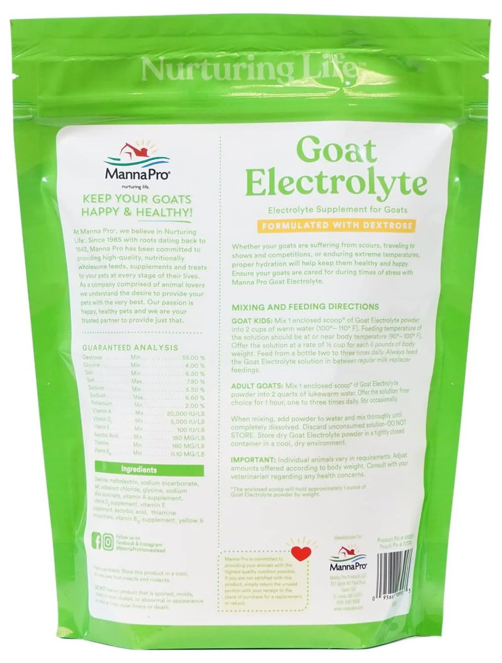 Goat Electrolyte Supplement for Kids & Adult Goats, 16 oz - Image 2