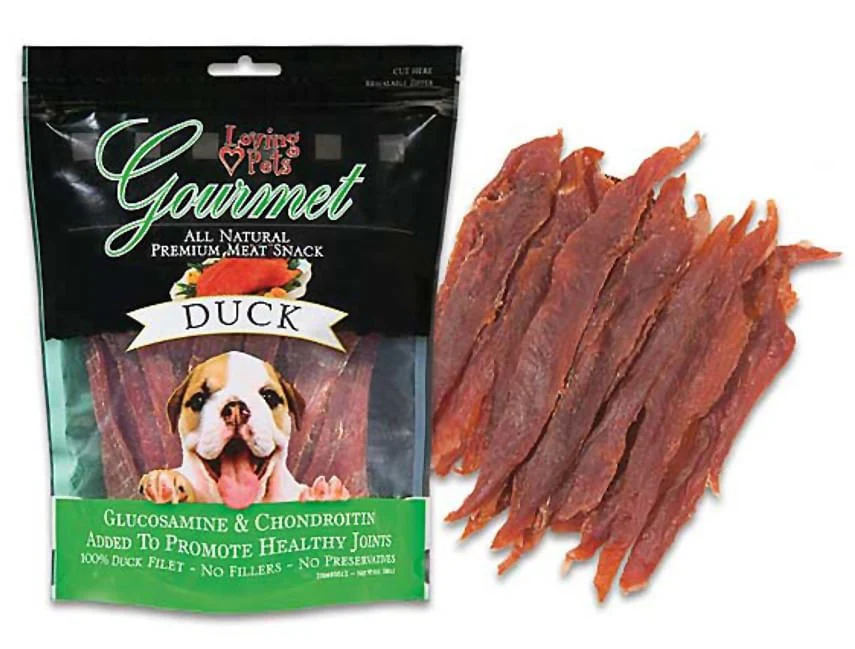 Gourmet Duck Filet Strips Dog Treats with Glucosamine & Chondroiton - Image 1