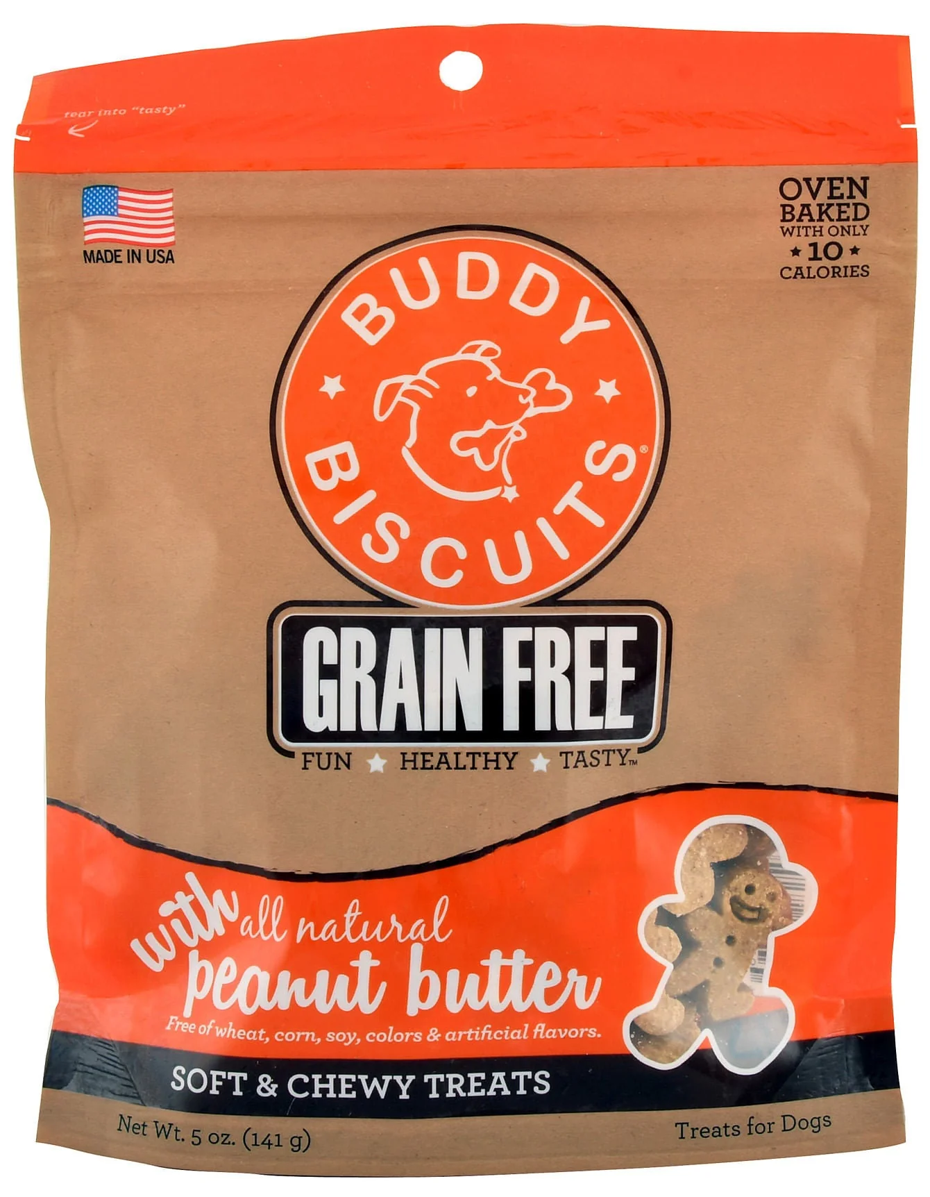 Grain Free Buddy Biscuits, Soft and Chewy Treats, 5 oz