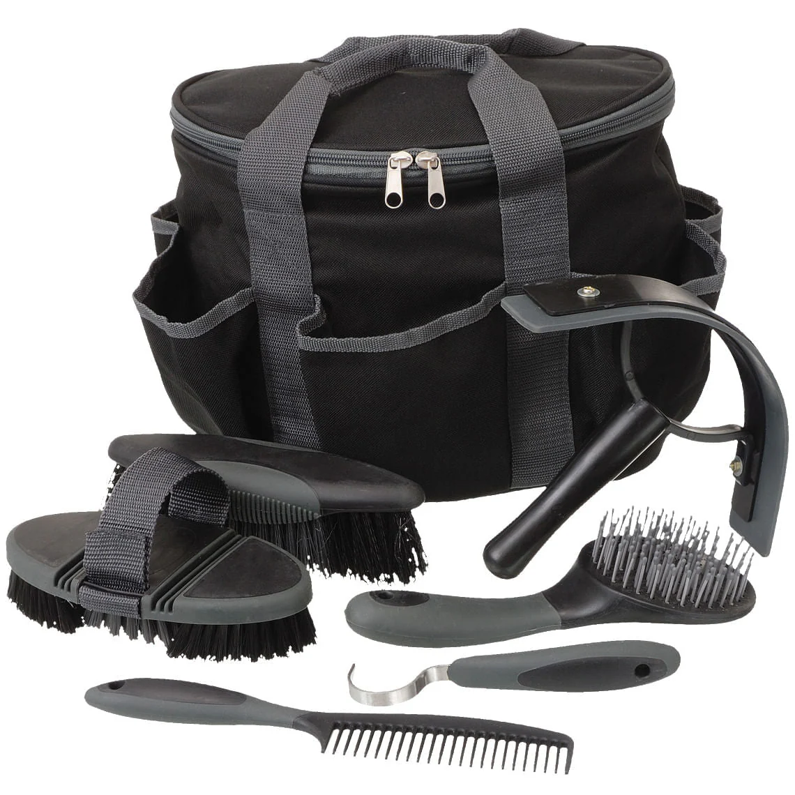 Great Grips 6 Piece Horse Grooming Kit with Bag