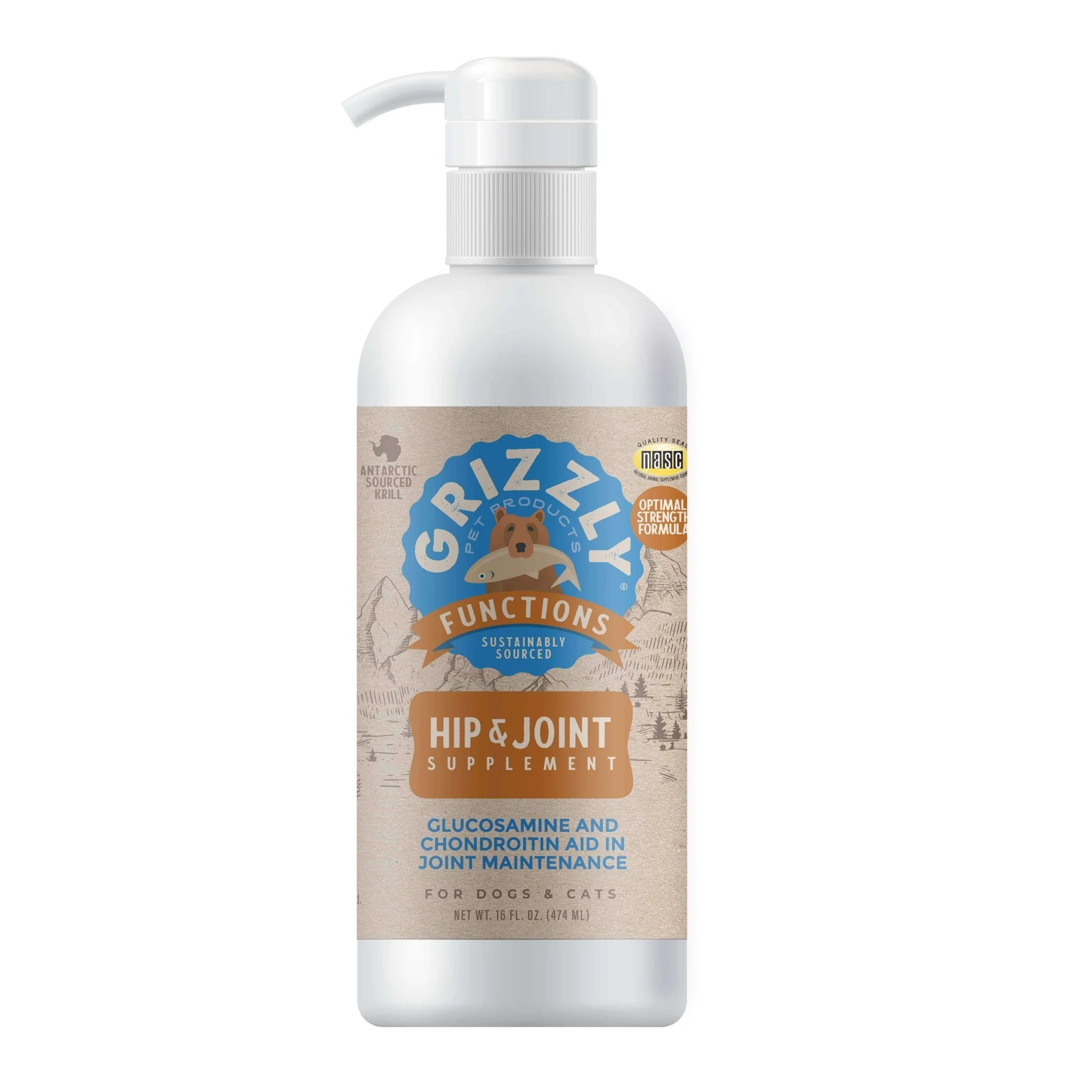 Grizzly Joint Aid - Liquid Hip and Joint Supplement for Dogs and Cats - Image 1