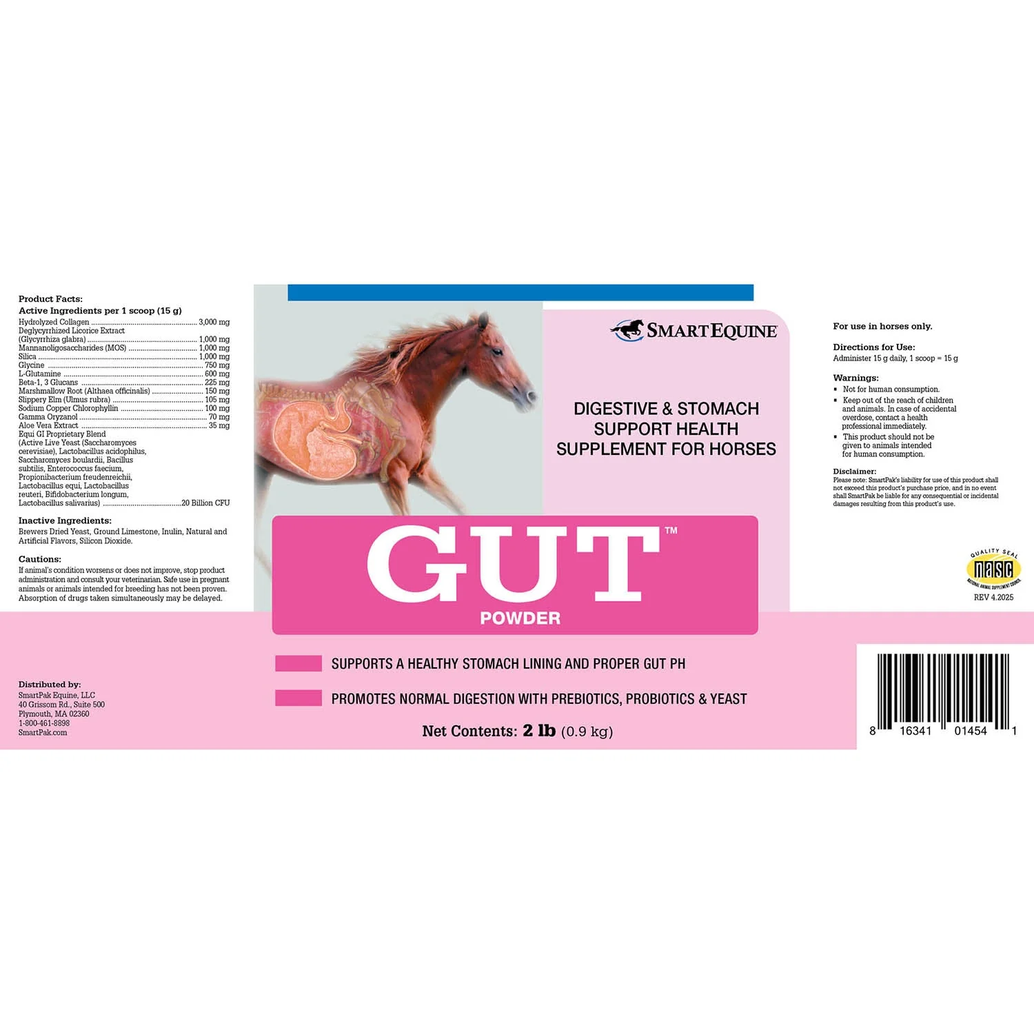 GUT, Digestive & Stomach Support Supplement for Horses, Powder - Image 2
