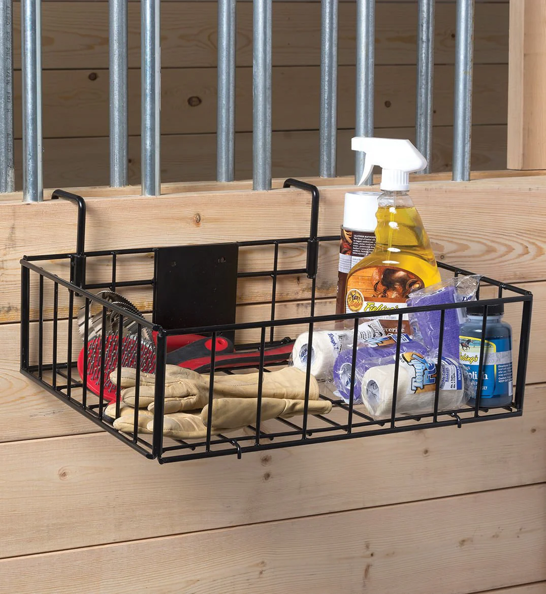 Hanging Folding Basket, Black - Image 1