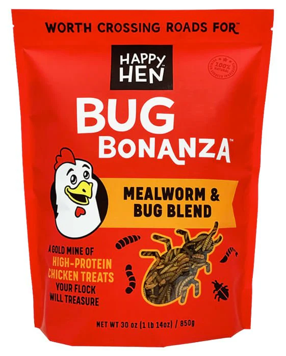 Happy Hen Bug Bonanza, Mealworm & Bug Blend Chicken Treats