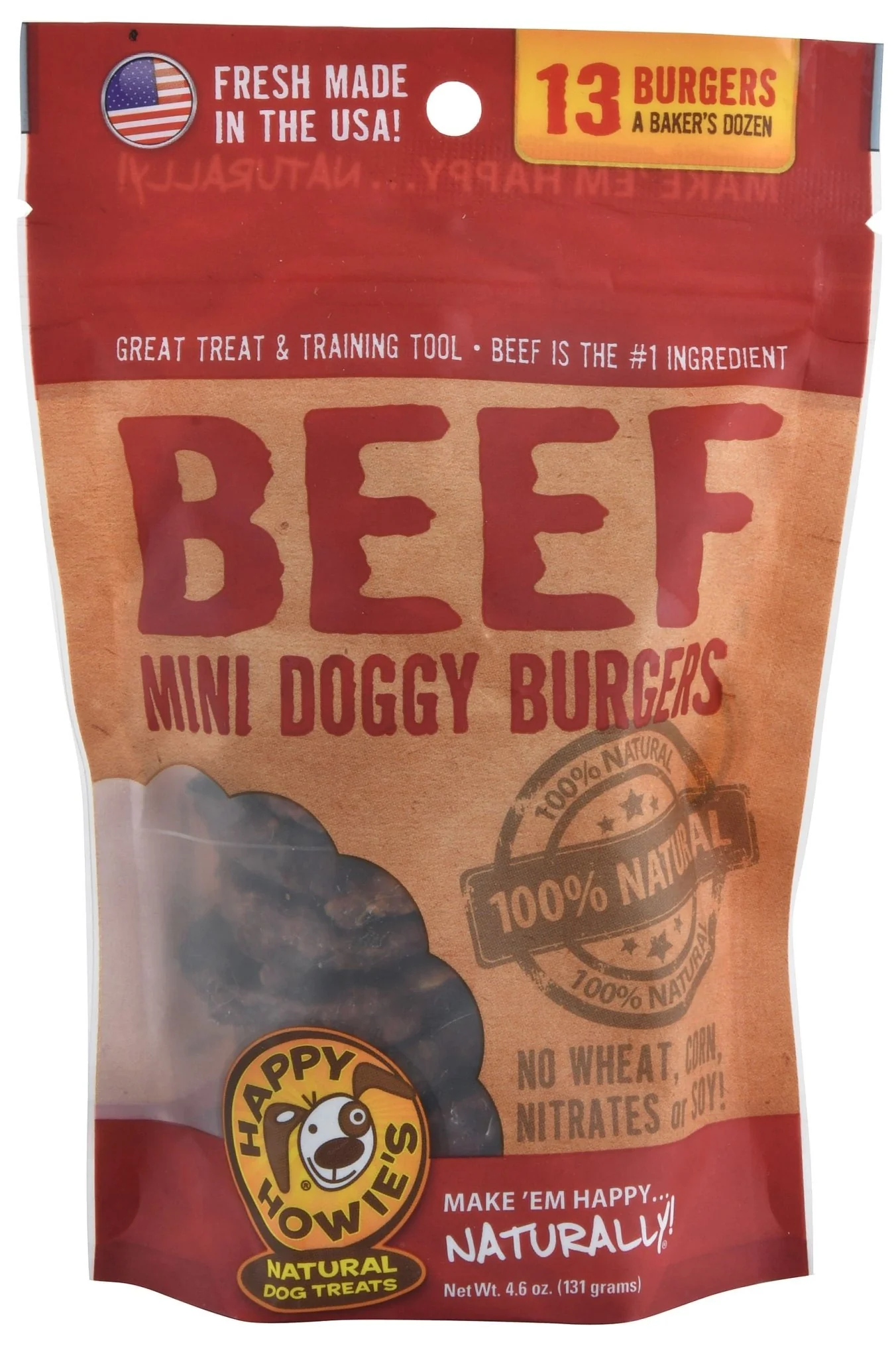 Happy Howie's Beef Doggy Burgers - Image 1