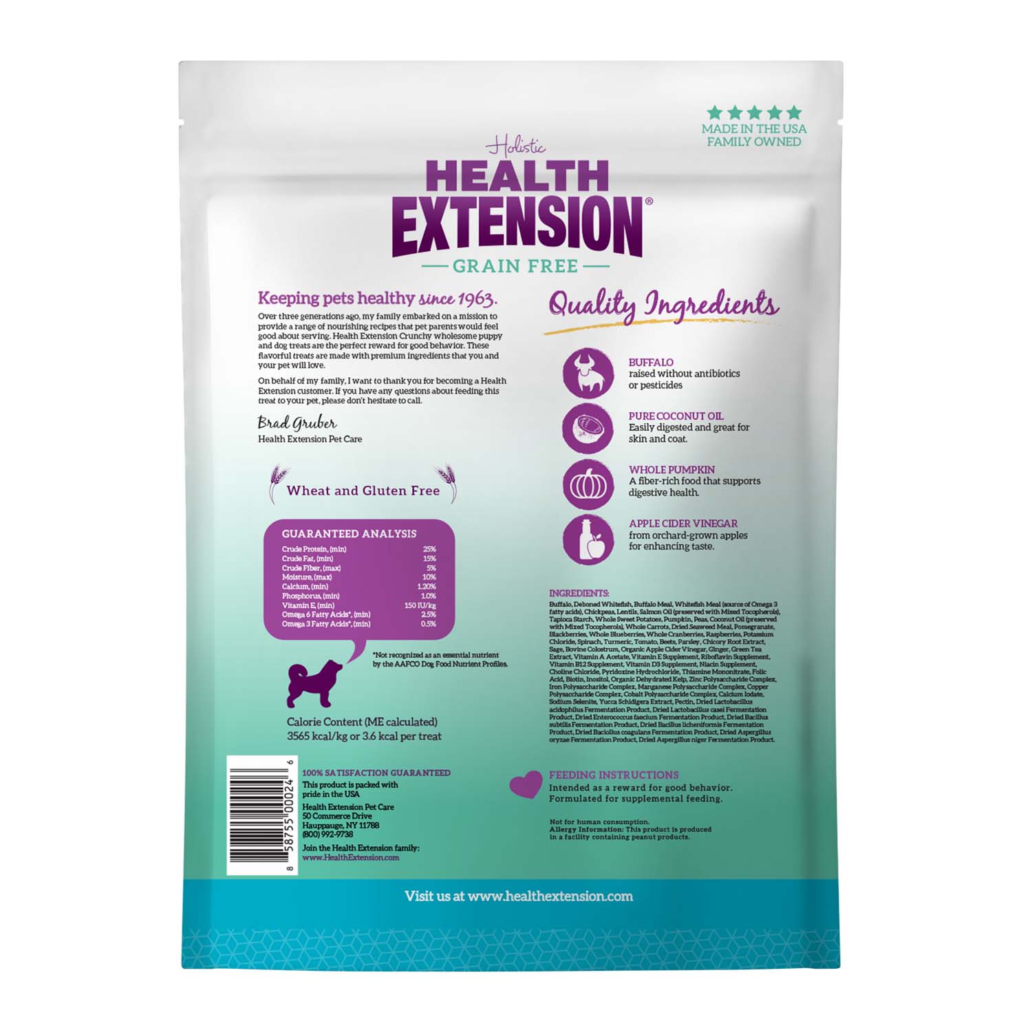 Health Extension Crunchy Heart-Shaped Cookie Dog Treats, Small, 12 oz - Image 2