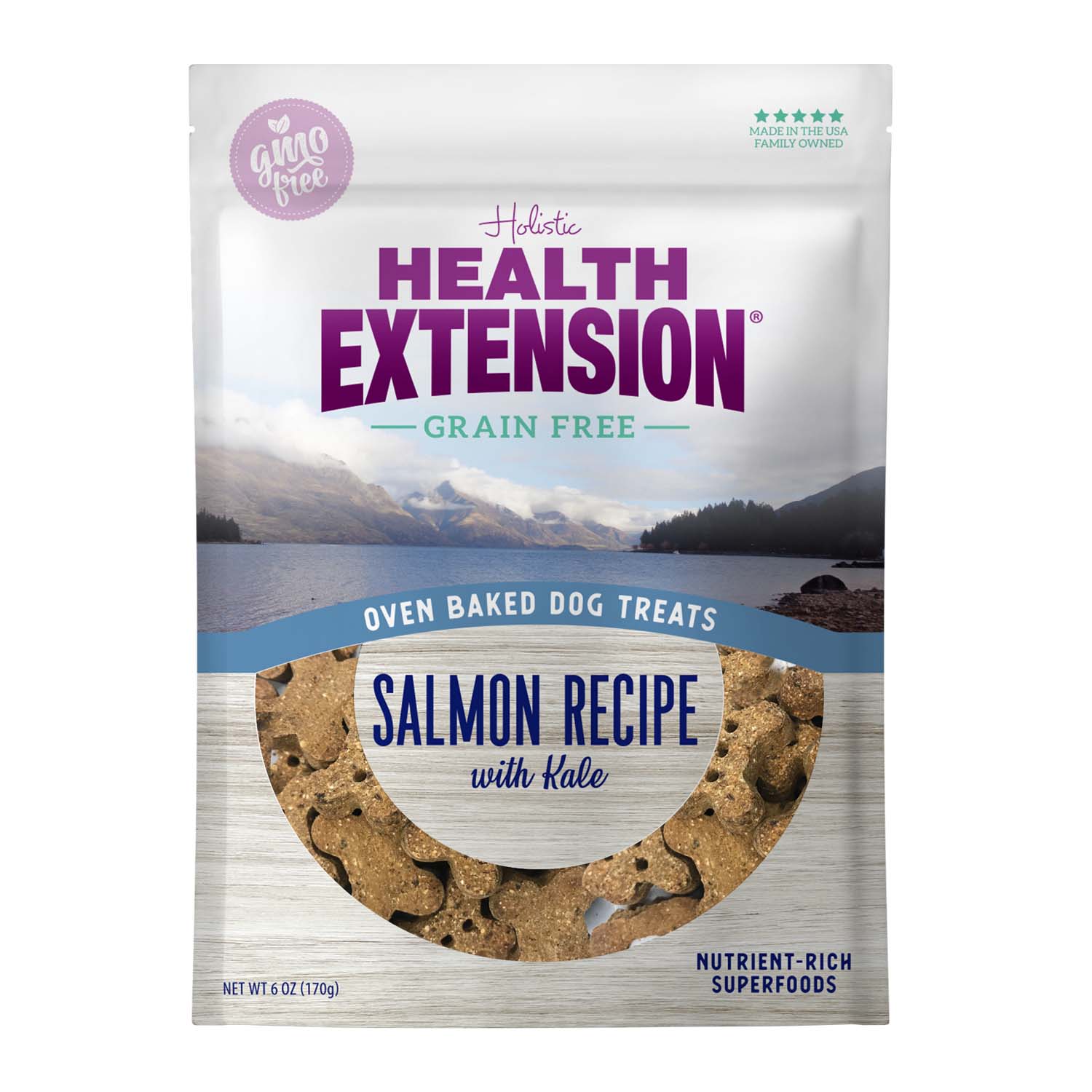 Health Extension Grain-Free Oven Baked Dog Treats, 6 oz - Image 1