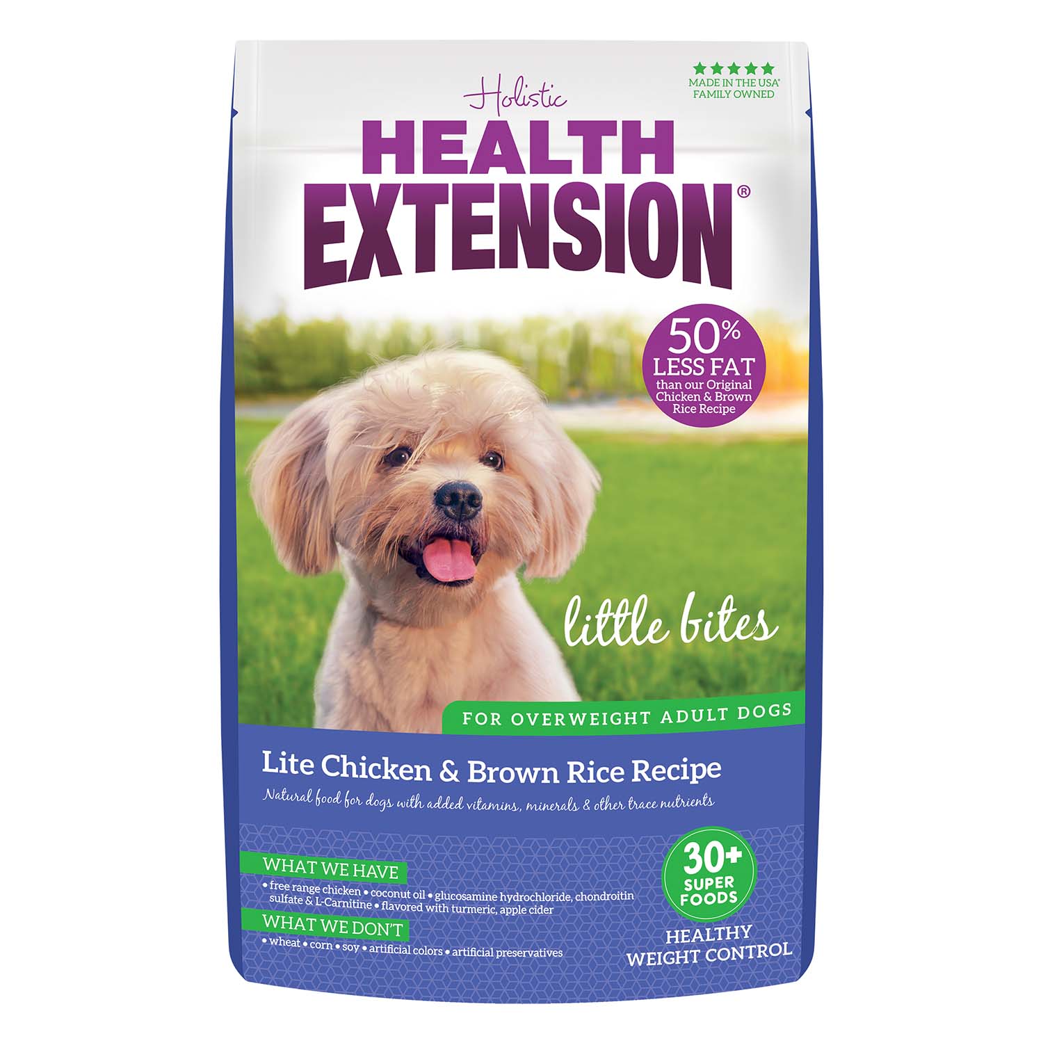 Health Extension Little Bites Lite Chicken & Brown Rice Recipe Small Breed Dry Dog Food - Image 1