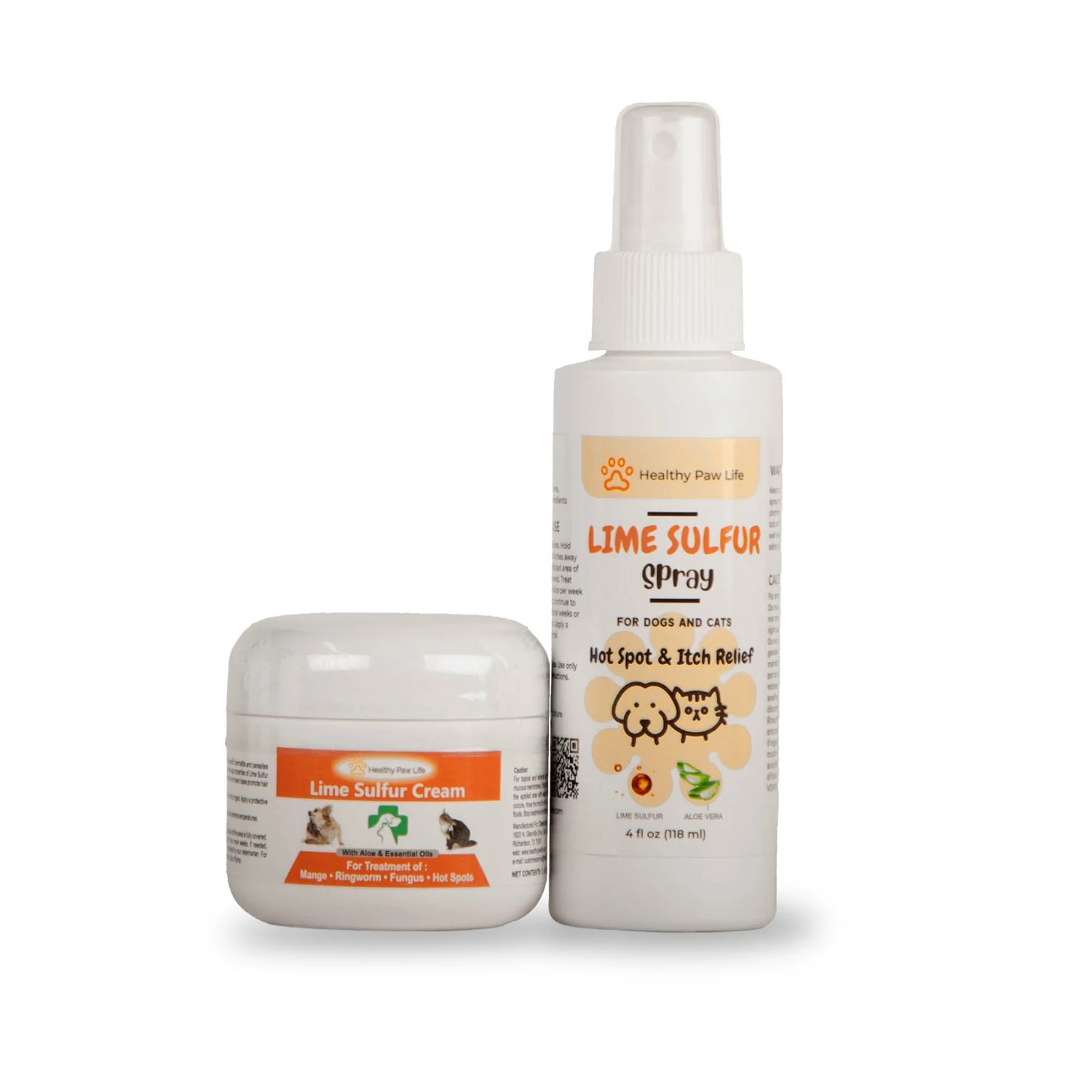 Healthy Paw Life's Bundle of Lime Sulfur Spray (4 oz) and Lime Sulfur Cream (2 oz) - Image 1