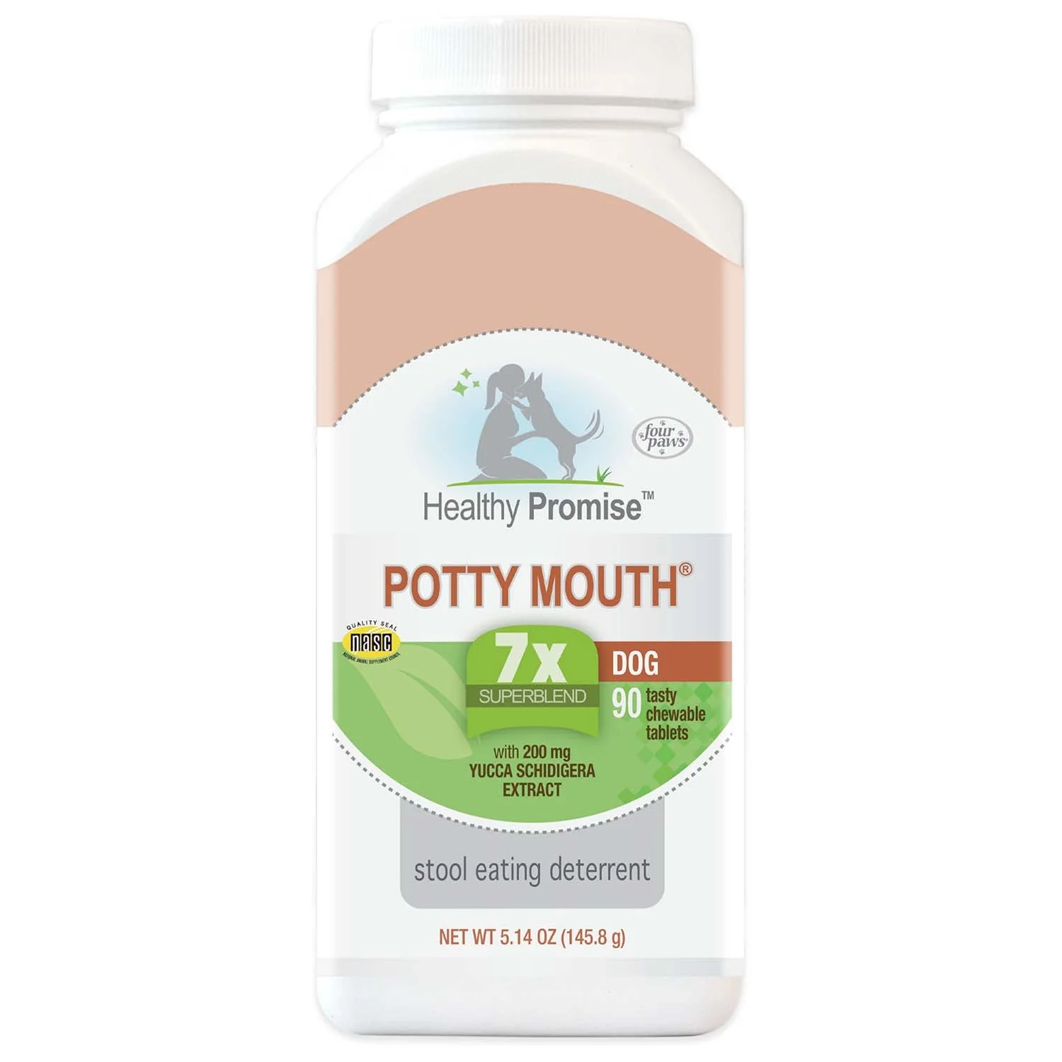 Healthy Promise Potty Mouth Tablets, Coprophagia Stool Eating Deterrent for Dogs, 90 ct - Image 1