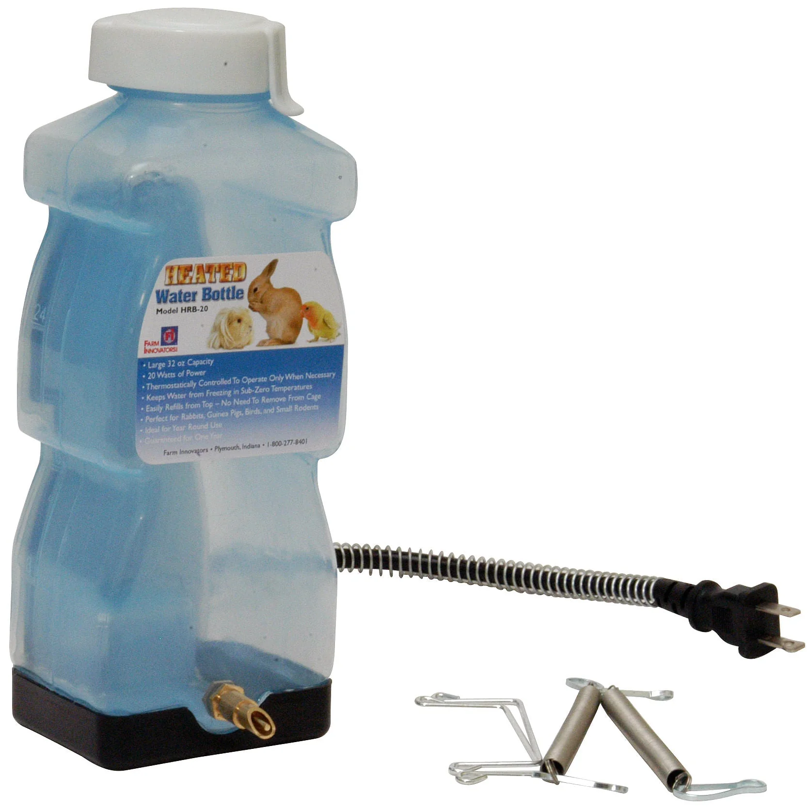 Heated Water Bottle for Small Animals, 32 oz - Image 1
