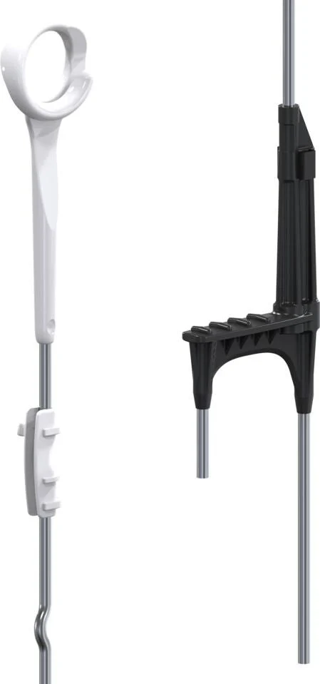 Heavy Duty Multi-Wire Ring Top Post for Livestock, Electric Fence Post, 34.5", White - Image 1