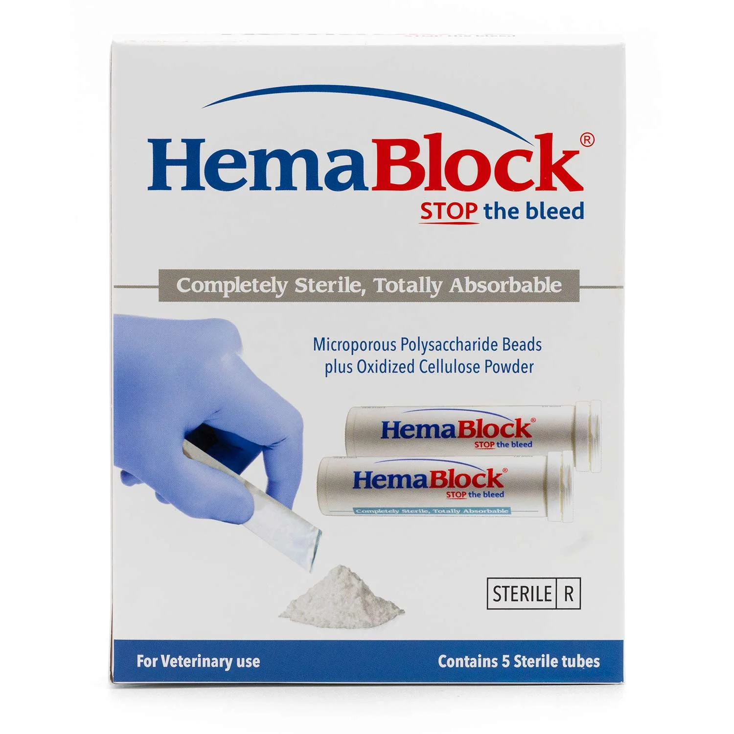 HemaBlock Hemostatic Powder, 2 gm Tube/Sachet, 5 pk - Image 3
