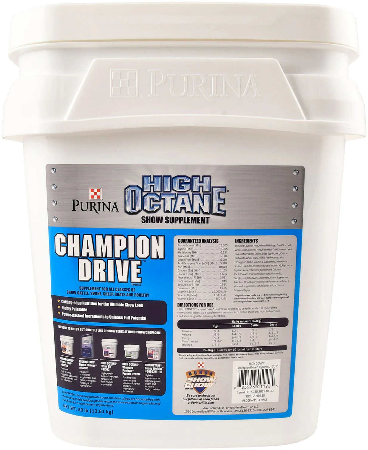 High Octane Champion Drive Topdress Show Animal Supplement, 30 lbs - Image 1