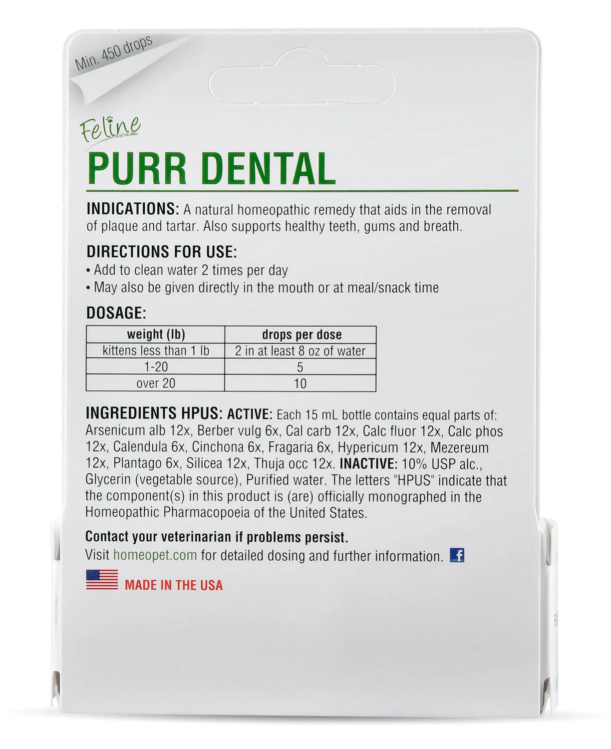 HomeoPet Feline Purr Dental Drops - Image 2