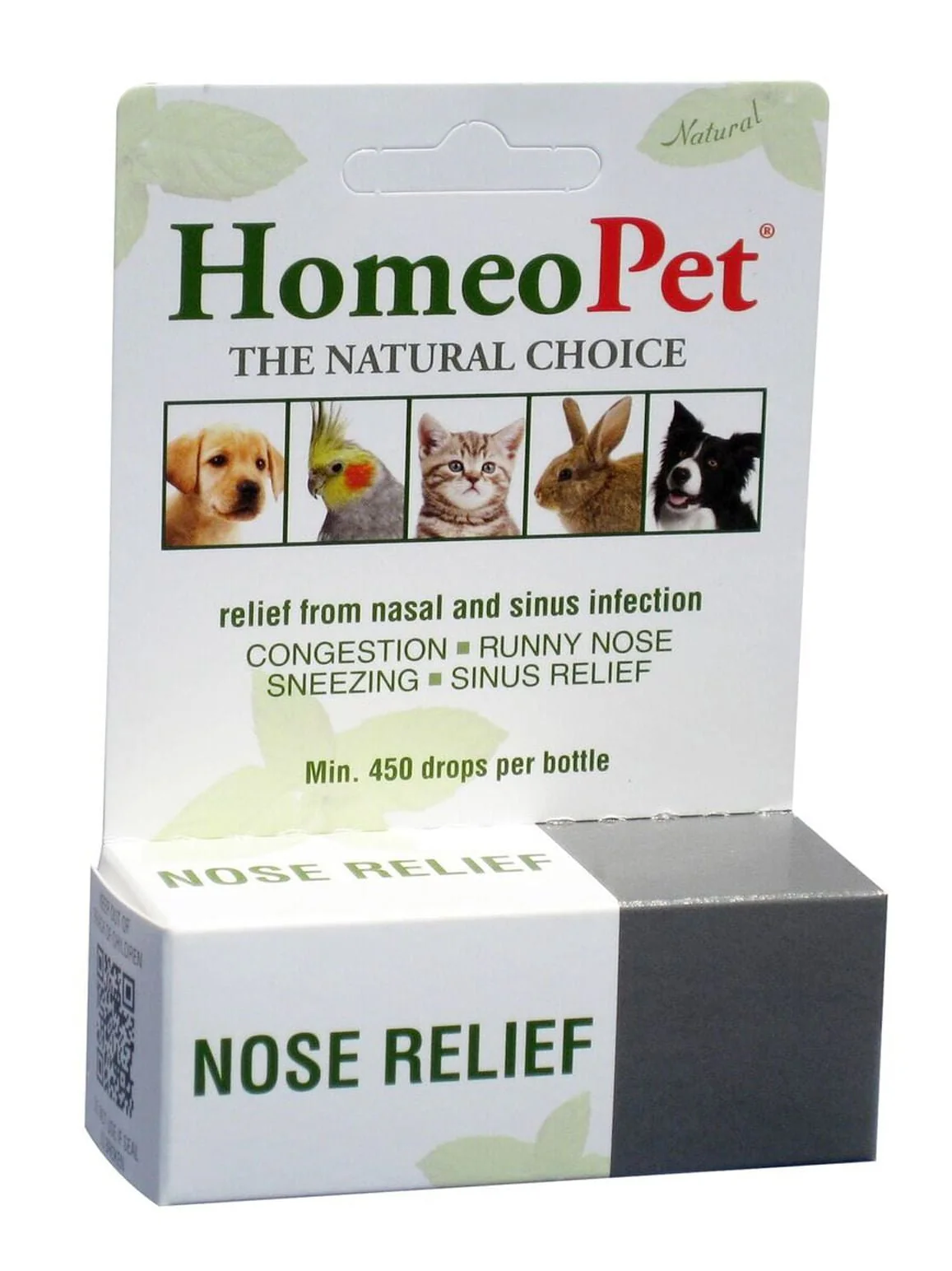 HomeoPet Nose Relief for Dogs Cats and Small Animals 15 mL Homeopathic Sinus and Nasal Support - Image 1