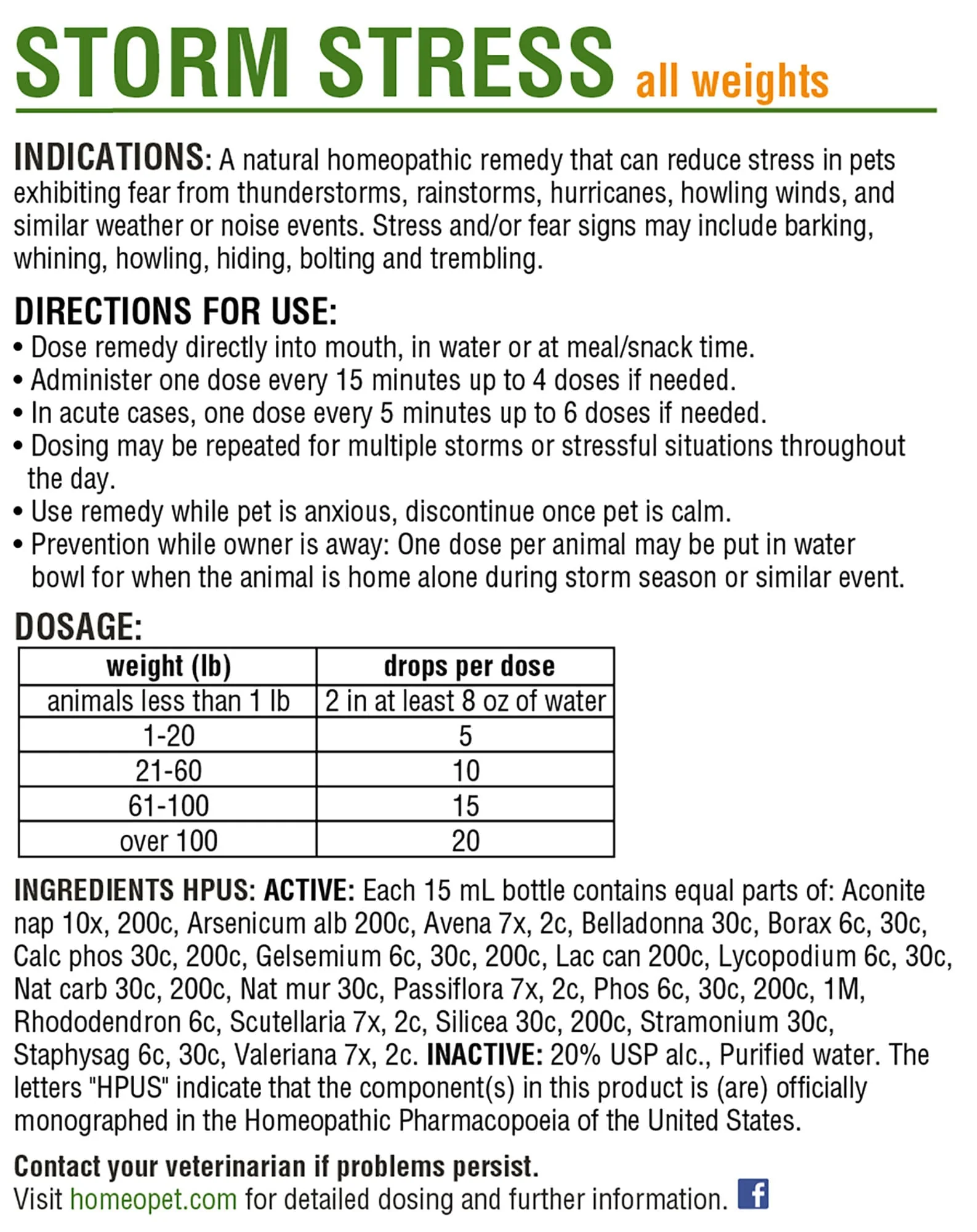 HomeoPet Storm Stress Drops - Image 2