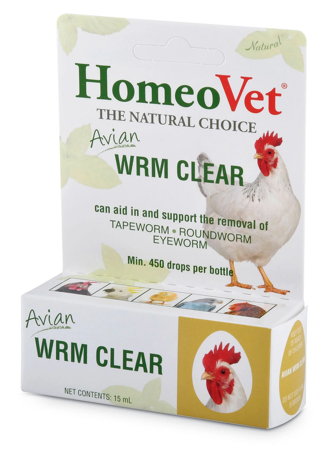 HomeoVet Avian Wrm Clear Poultry Dewormer Drops