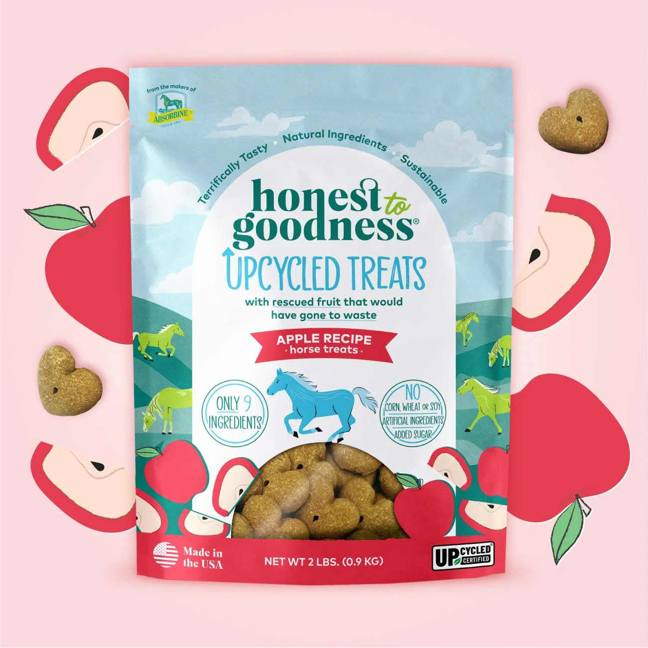 Honest To Goodness Upcycled Horse Treats - Natural Healthy Low Sugar & Grain-Free, 2 lbs - Image 1