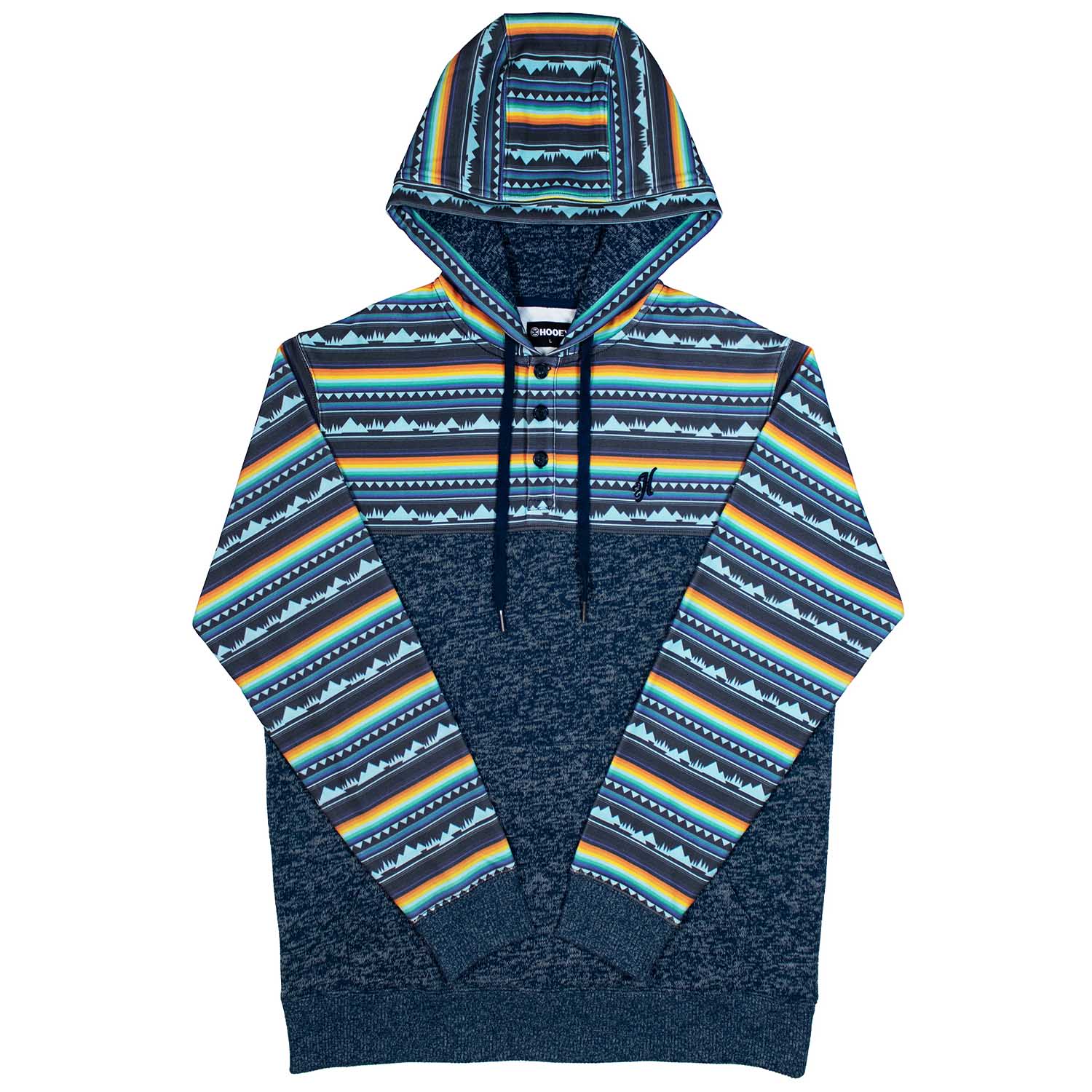 Hooey Jimmy Men’s Hoodie, Navy & Stripe