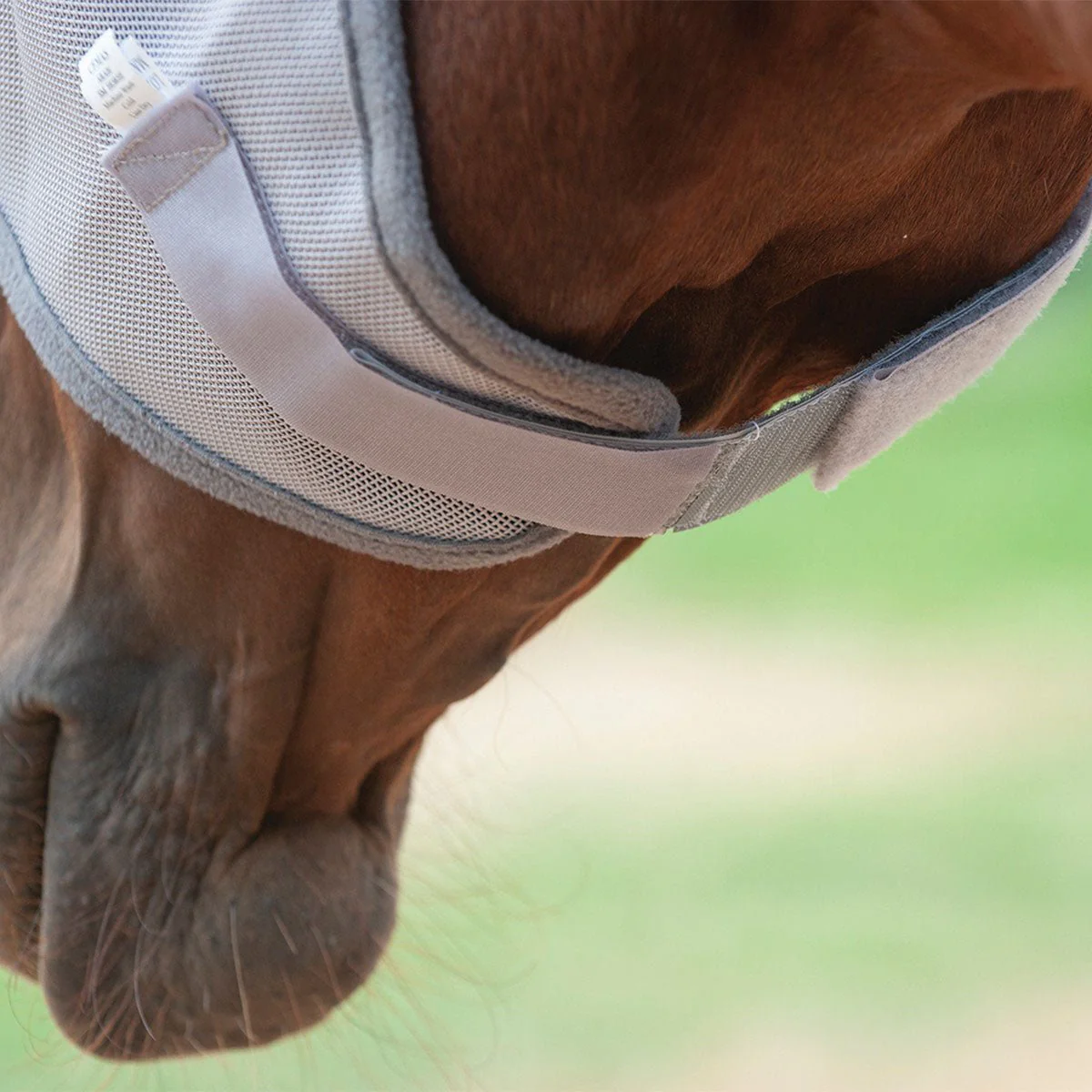 Hook and Loop Extender for Fly Masks, Grey - Image 1