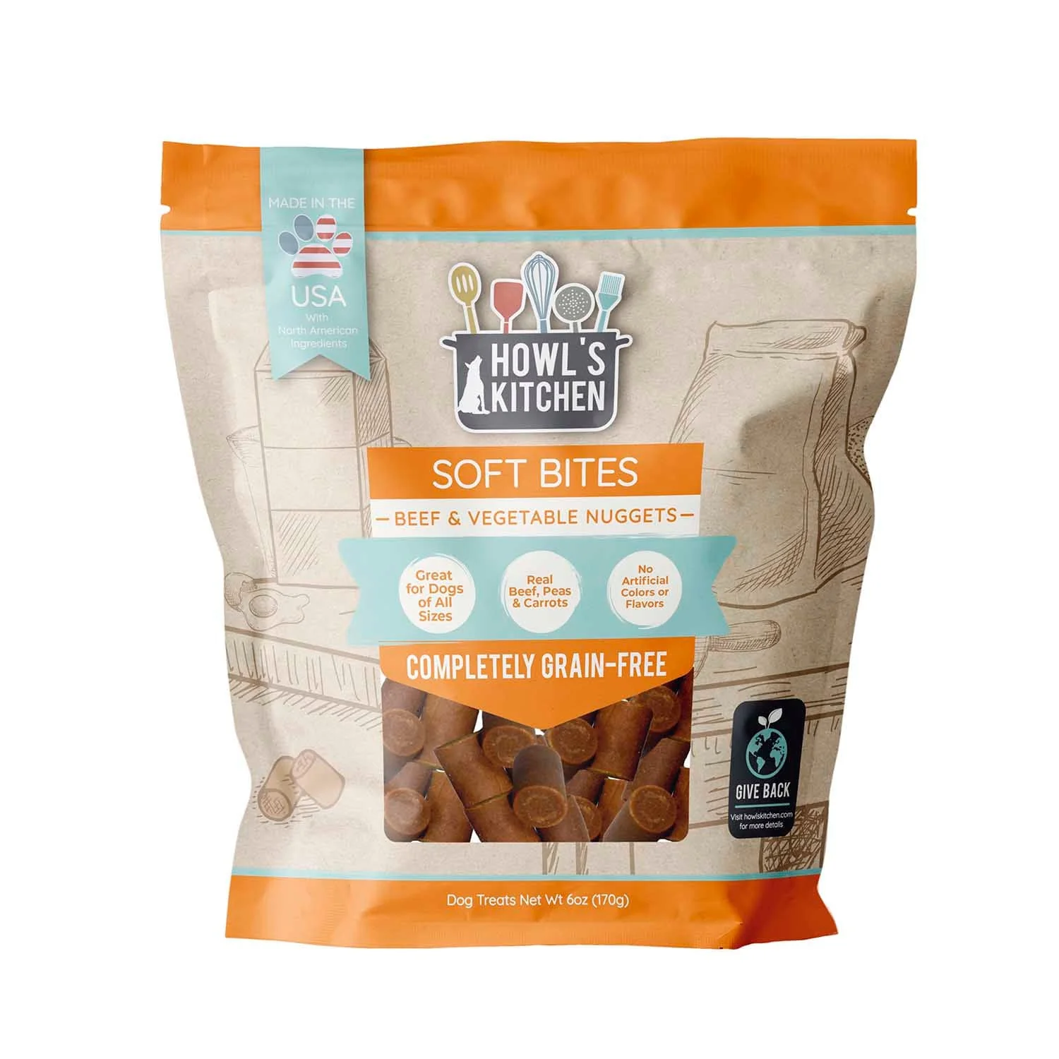 Howl's Kitchen Beef and Vegetable Nuggets, 6oz - Image 1