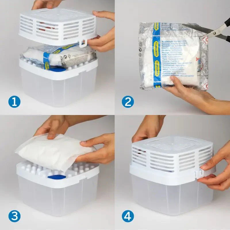 Humydry Premium 15.9 oz Moisture Absorber Device – Refillable Unscented Dehumidifier for Rooms up to 200 sq ft - Image 2