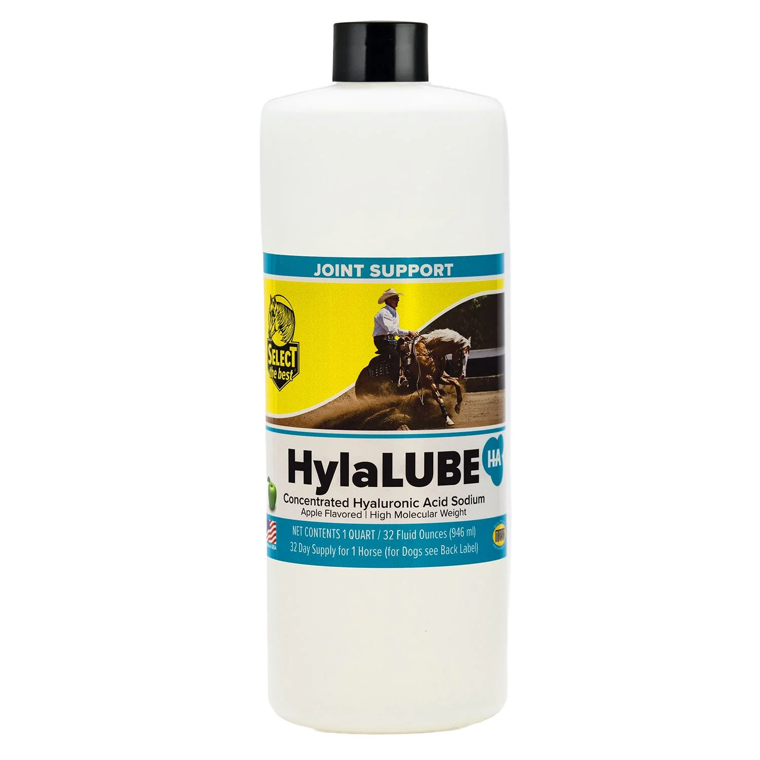 HylaLUBE HA Liquid Joint Supplement for Horses & Dogs – Hyaluronic Acid for Mobility & Joint Health, Apple Flavor - Image 2