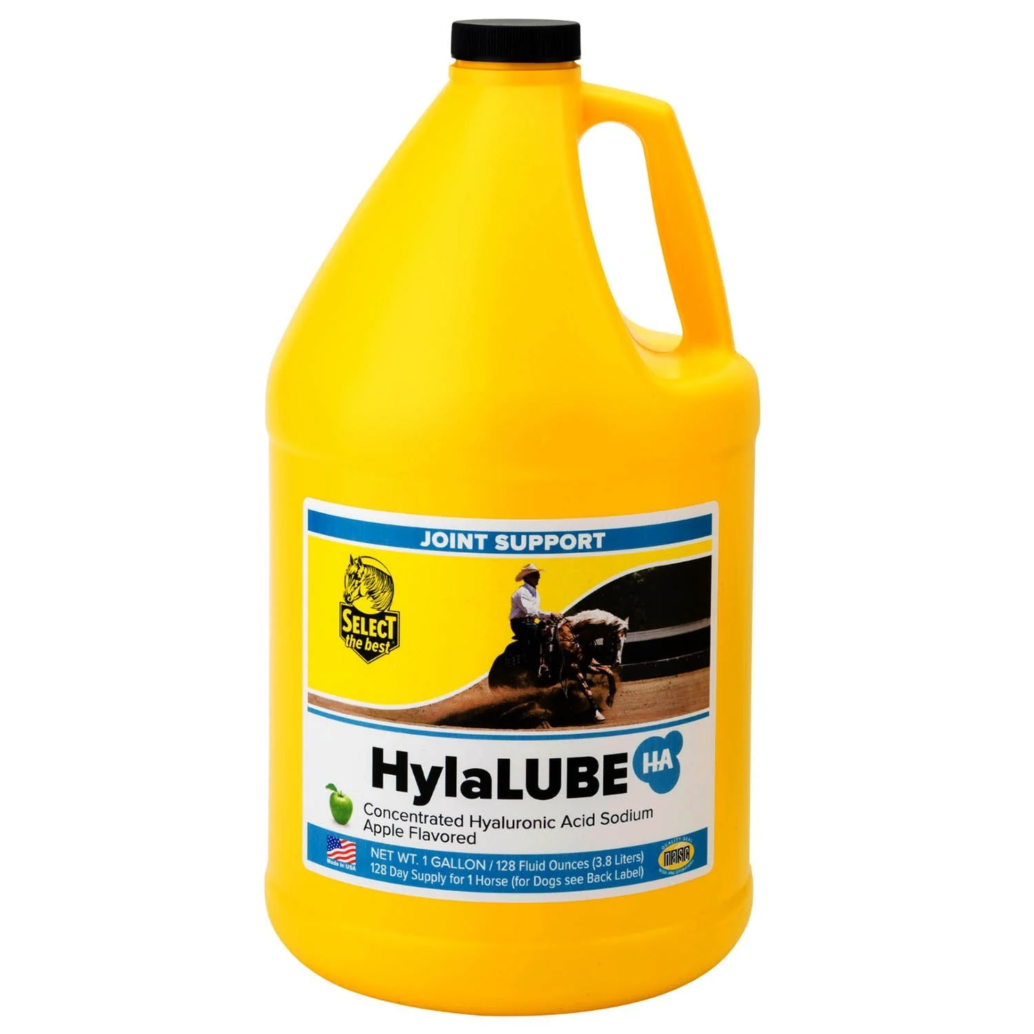 HylaLUBE HA Liquid Joint Supplement for Horses & Dogs – Hyaluronic Acid for Mobility & Joint Health, Apple Flavor - Image 1