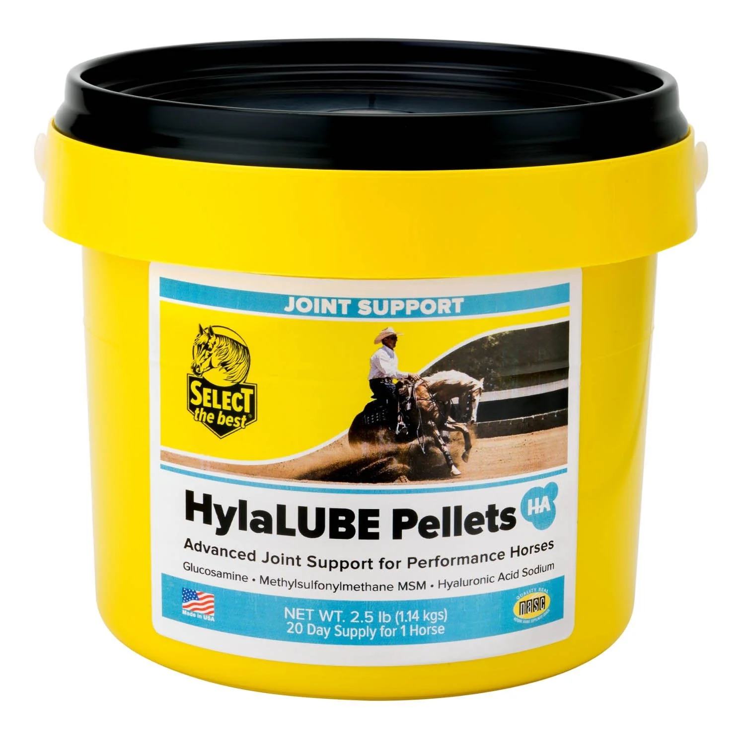 HylaLUBE HA Pellets Joint Supplement for Horses with Glucosamine, MSM & Hyaluronic Acid - Image 1