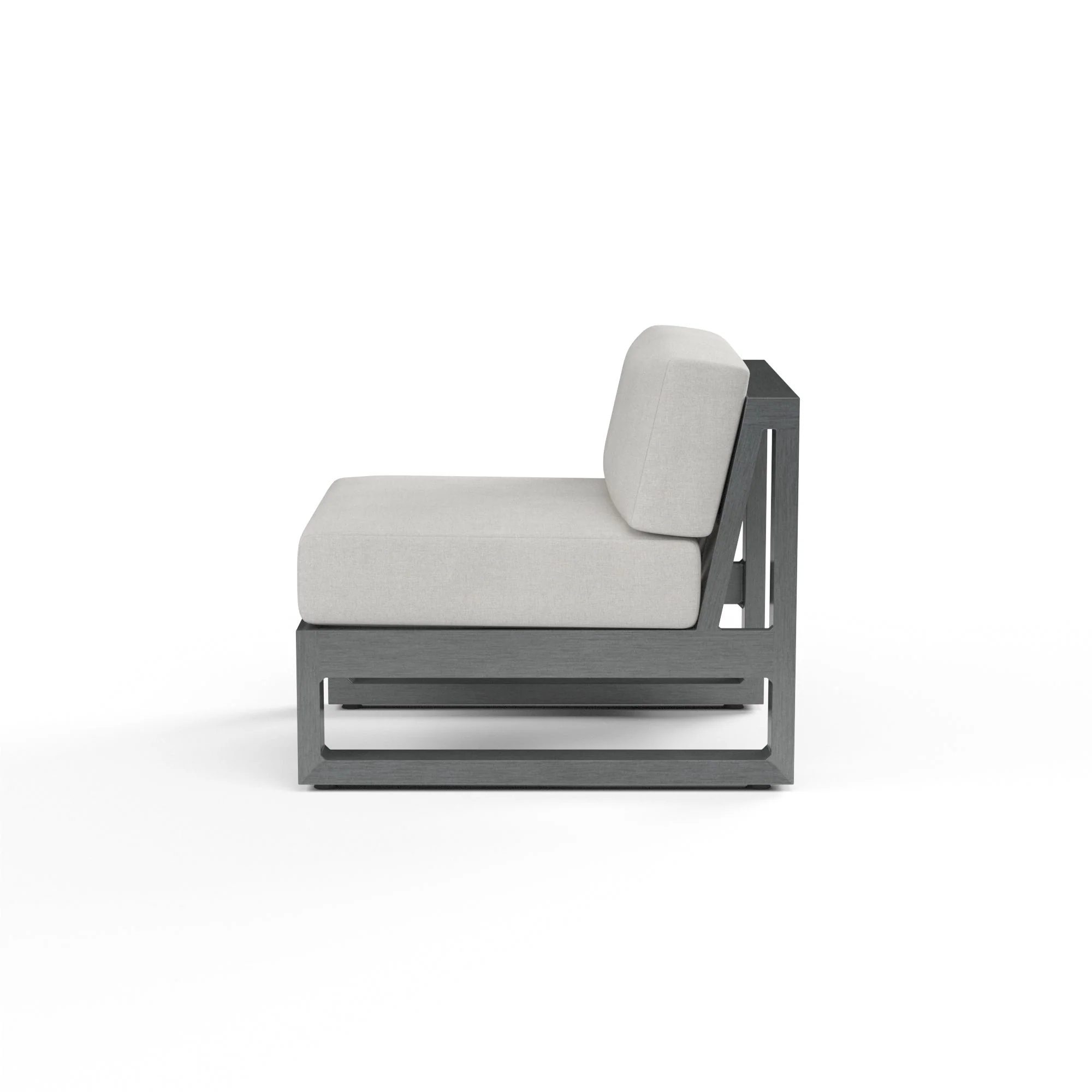 Redondo Armless Club in Cast Silver, No Welt - Image 3