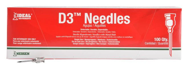 Ideal D3 Detectable Needles, Box of 100 - Image 1