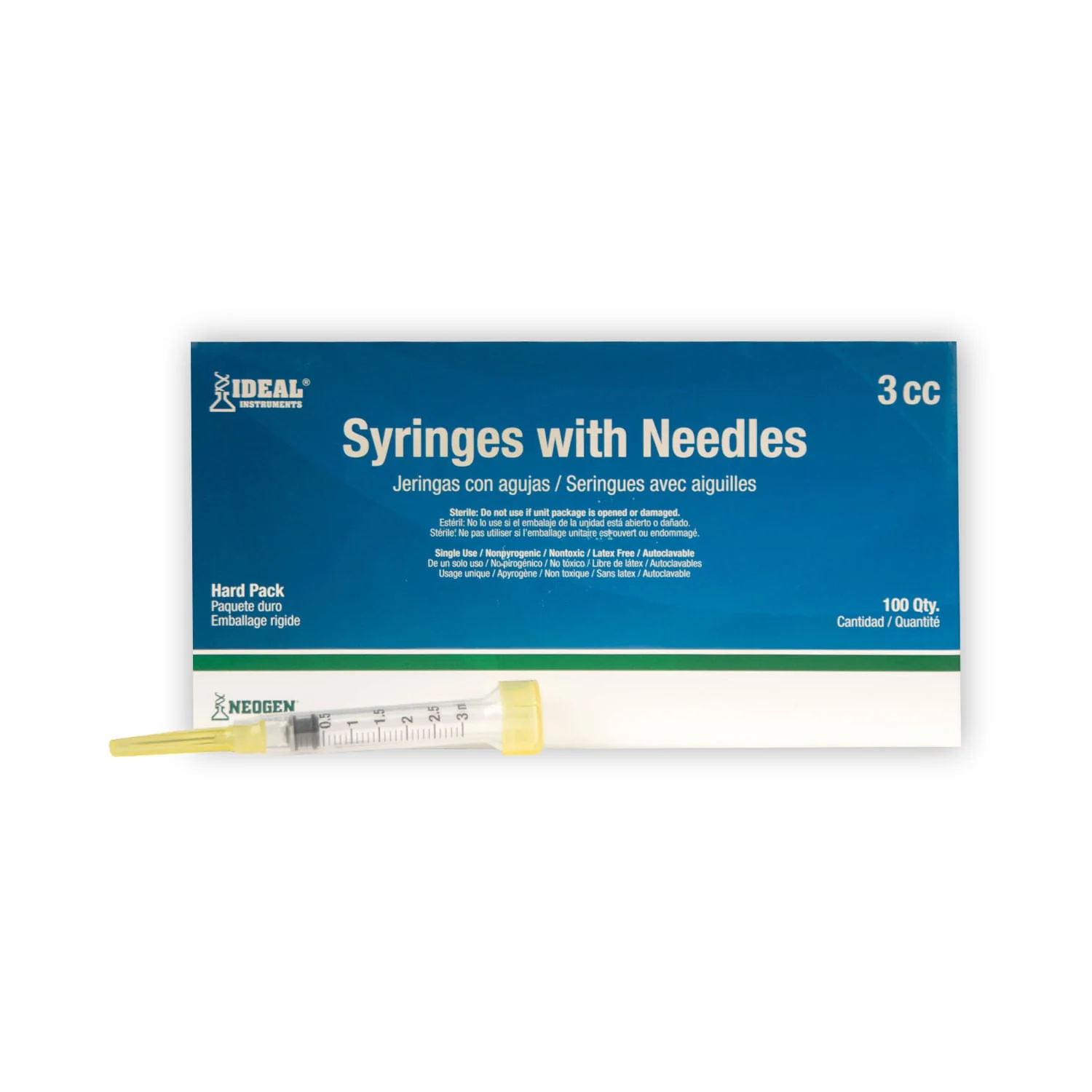 Ideal Luer Slip Syringe/Needle Combo, Box of 100 - Image 1