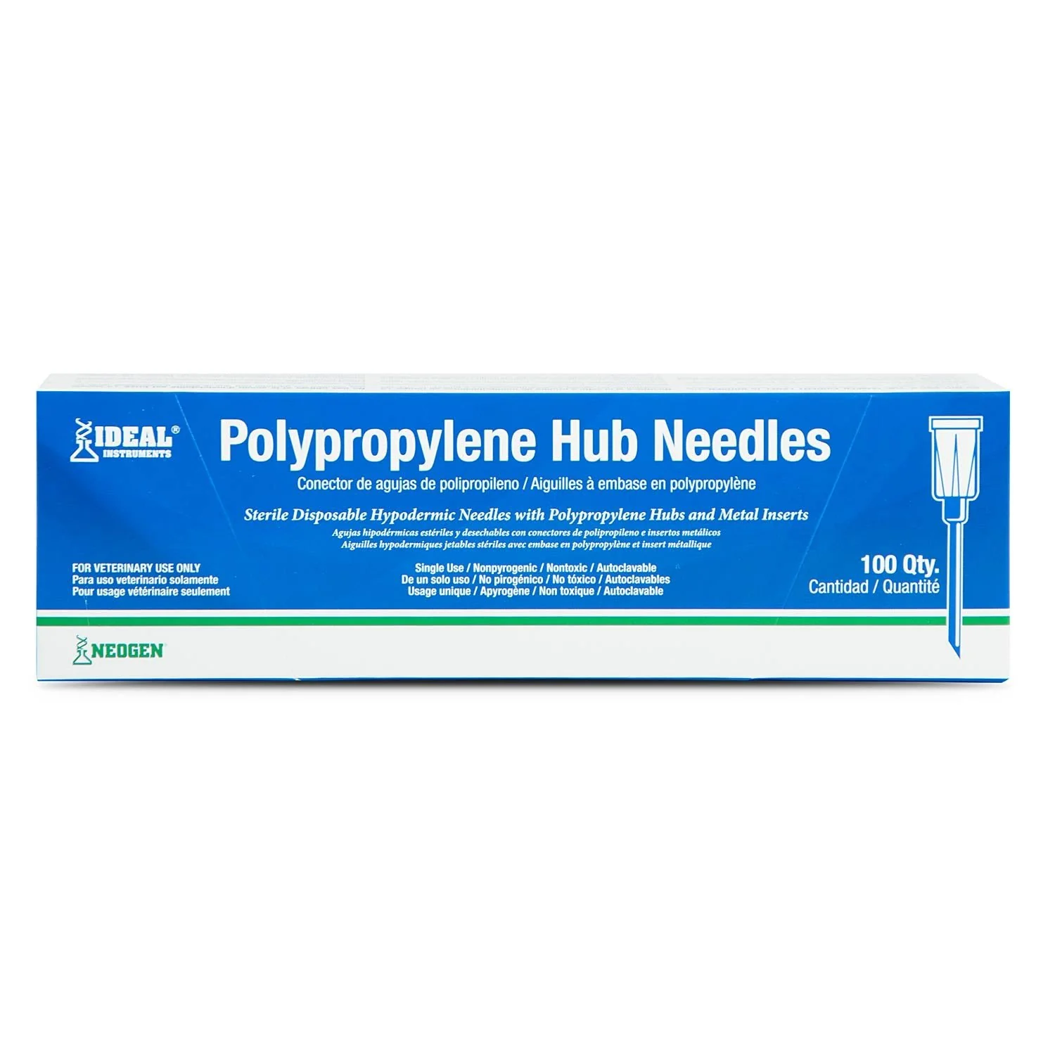 Ideal Poly Hub Needles, Box of 100 - Image 1