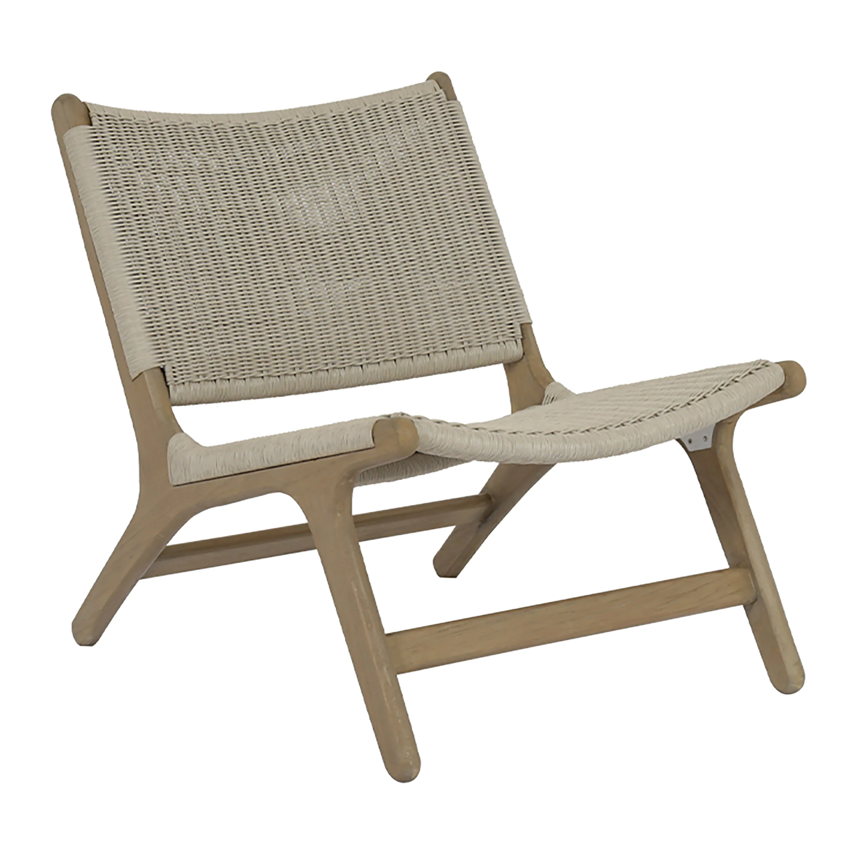 Coastal Teak Cushionless Accent Chair