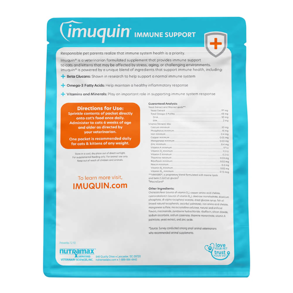 Nutramax Imuquin Immune Health for Cats, 30 Packets - Image 3