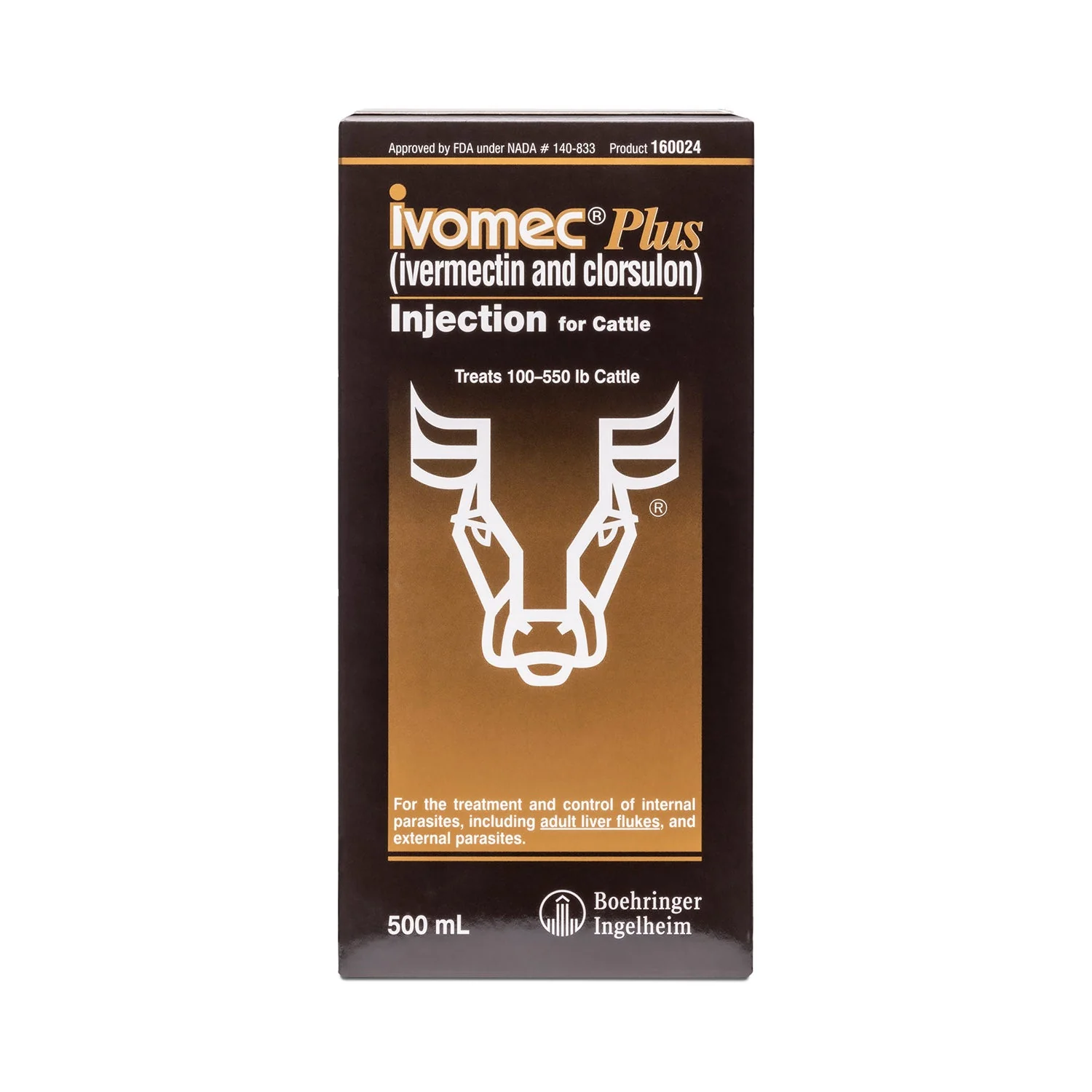 Ivomec Plus Injectable Cattle Wormer - Image 1