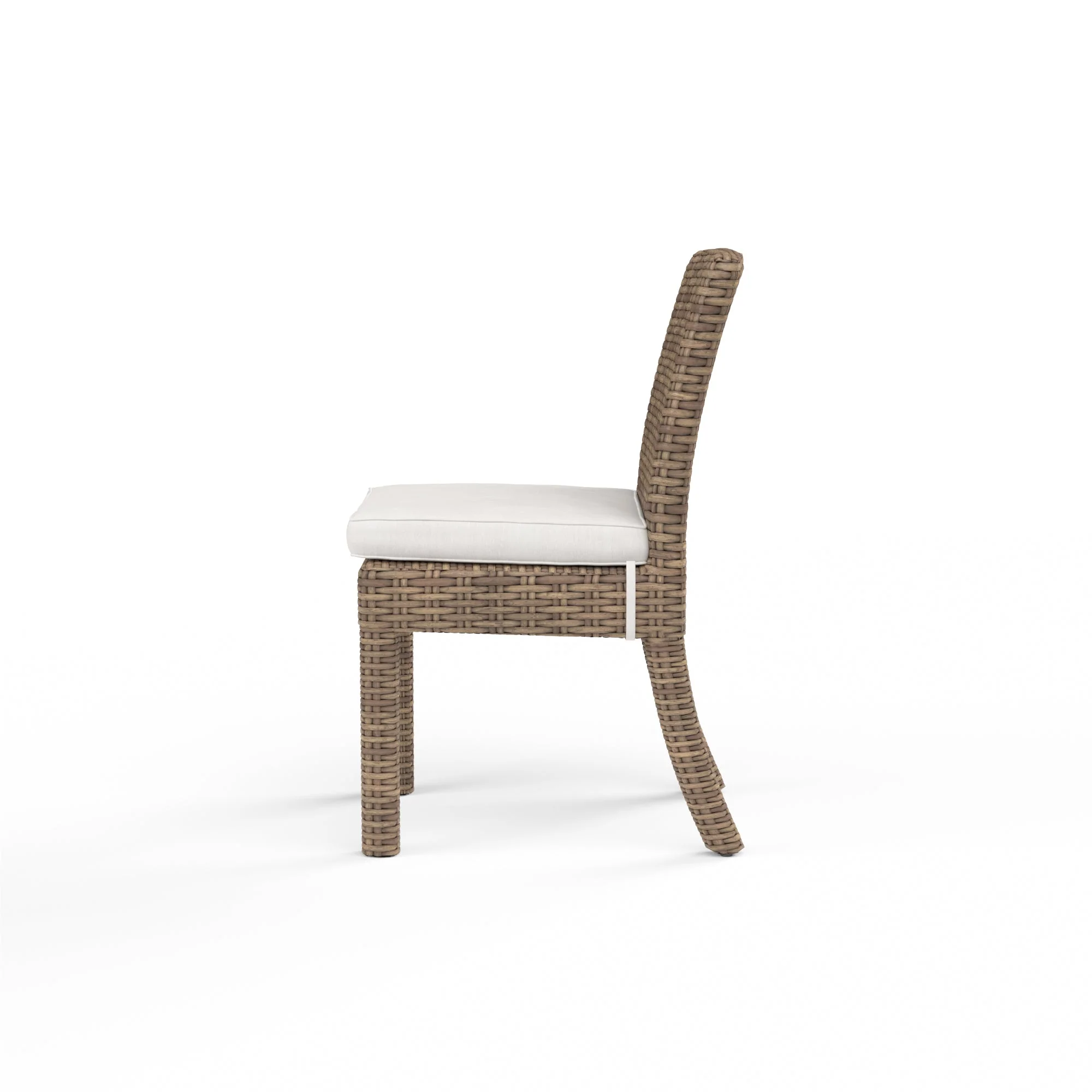 Havana Armless Dining Chair in Canvas Flax w/ Self Welt - Image 3