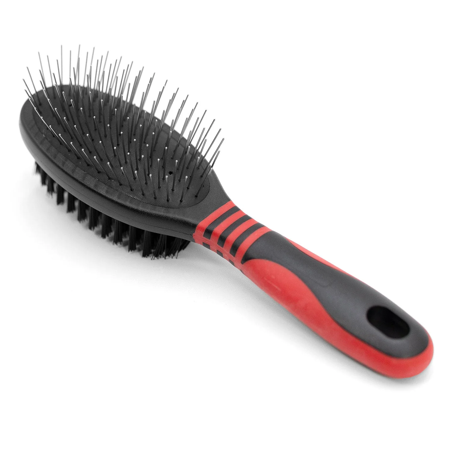 Jeffers 2-Sided Pin & Nylon Bristle Pet Grooming Brush - Image 2