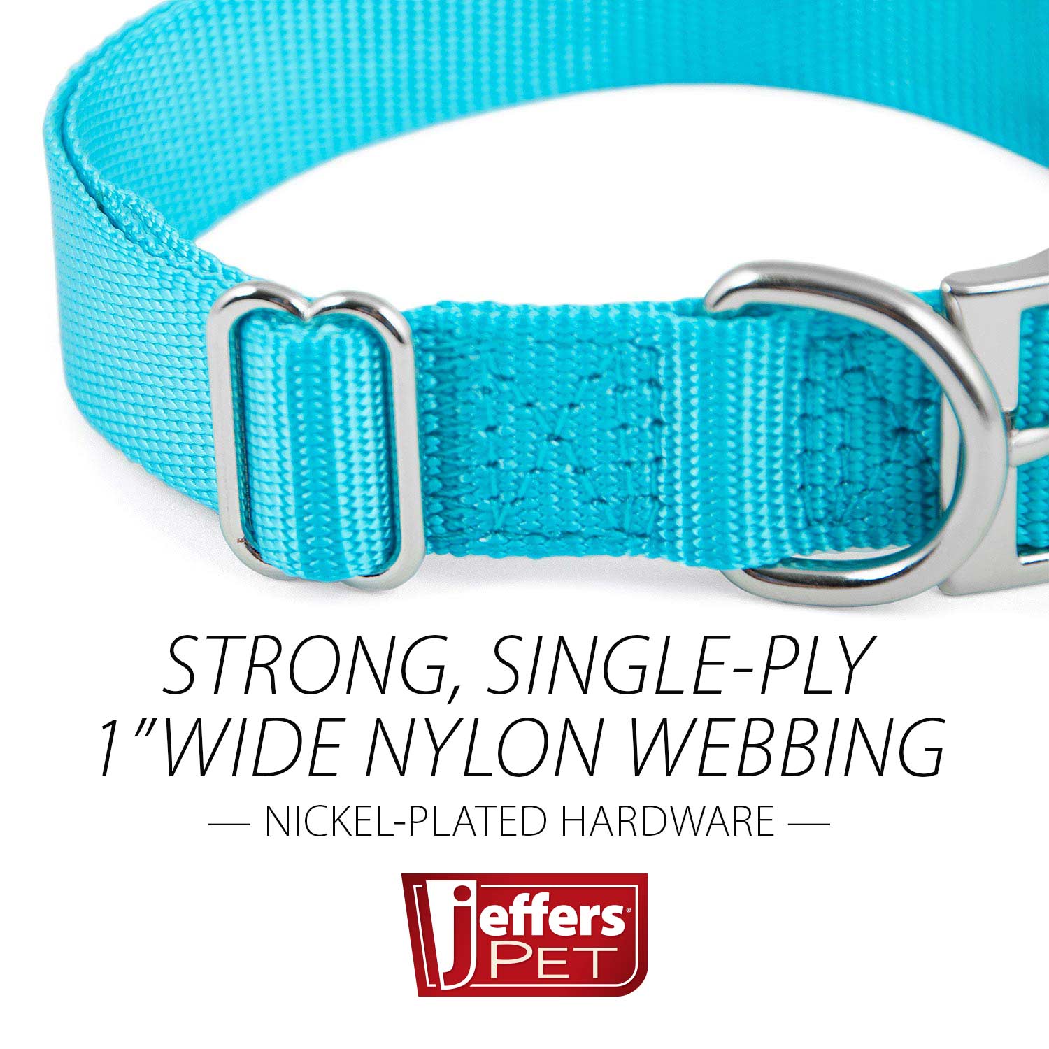 Jeffers Adjustable Nylon Dog Collar, 1"W x 14"-24"L - Image 2