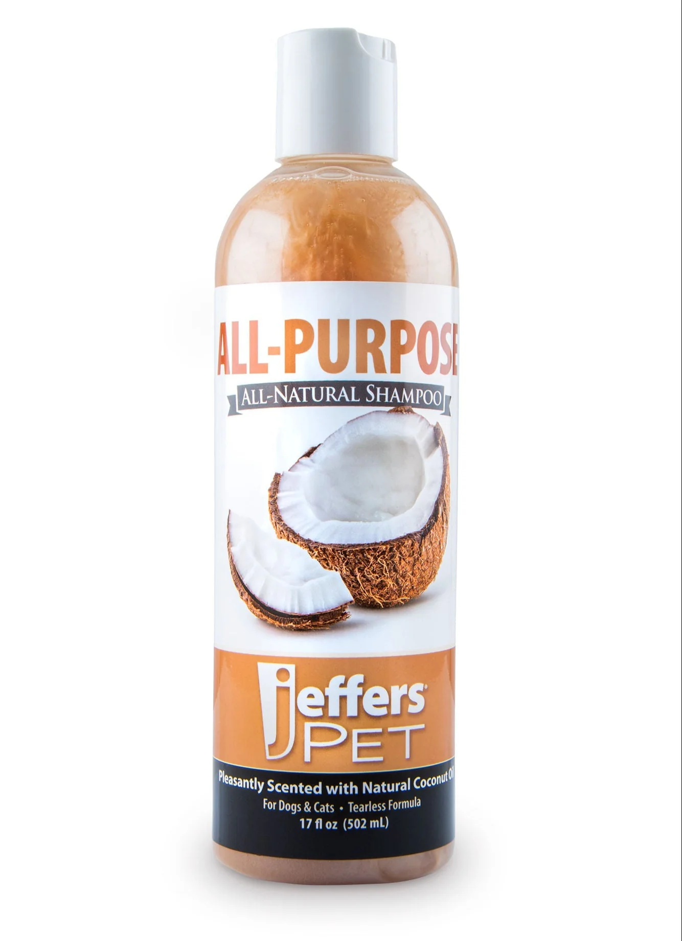 Jeffers Pet Tearless All-Purpose All-Natural Coconut Oil Shampoo for Dogs & Cats - Image 1