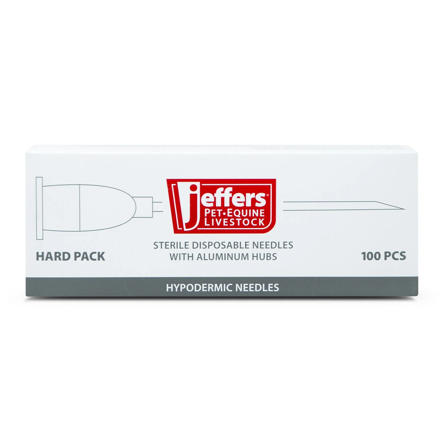 Jeffers Aluminum Hub Needles, Box of 100 - Image 2