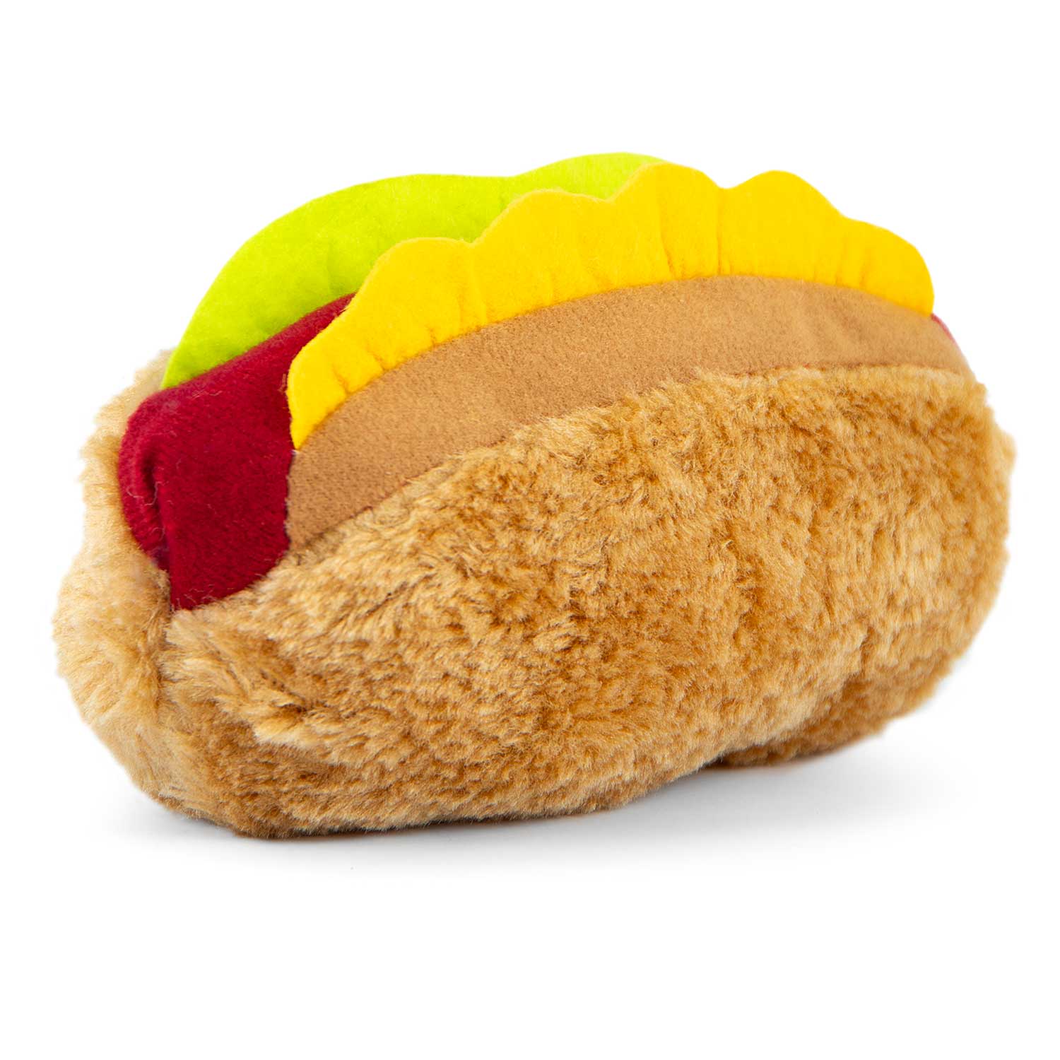 Jeffers American Grill Time Plush Squeaker Dog Toys - Hamburger or Hot Dog - Image 1