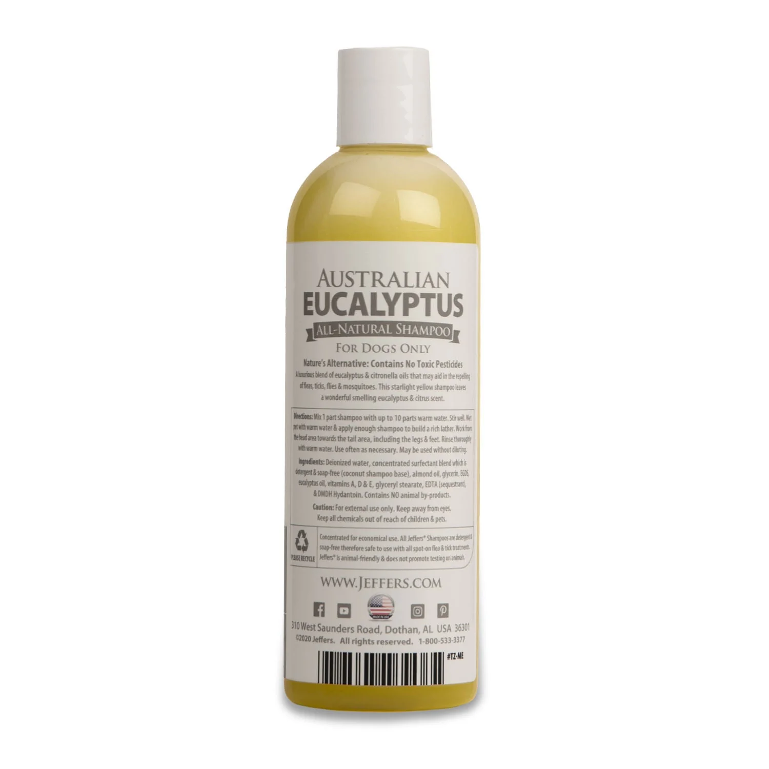 Jeffers Australian Eucalyptus All-Natural Dog Shampoo - Aids in Repelling Fleas, Ticks, Flies & Mosquitos - Image 2
