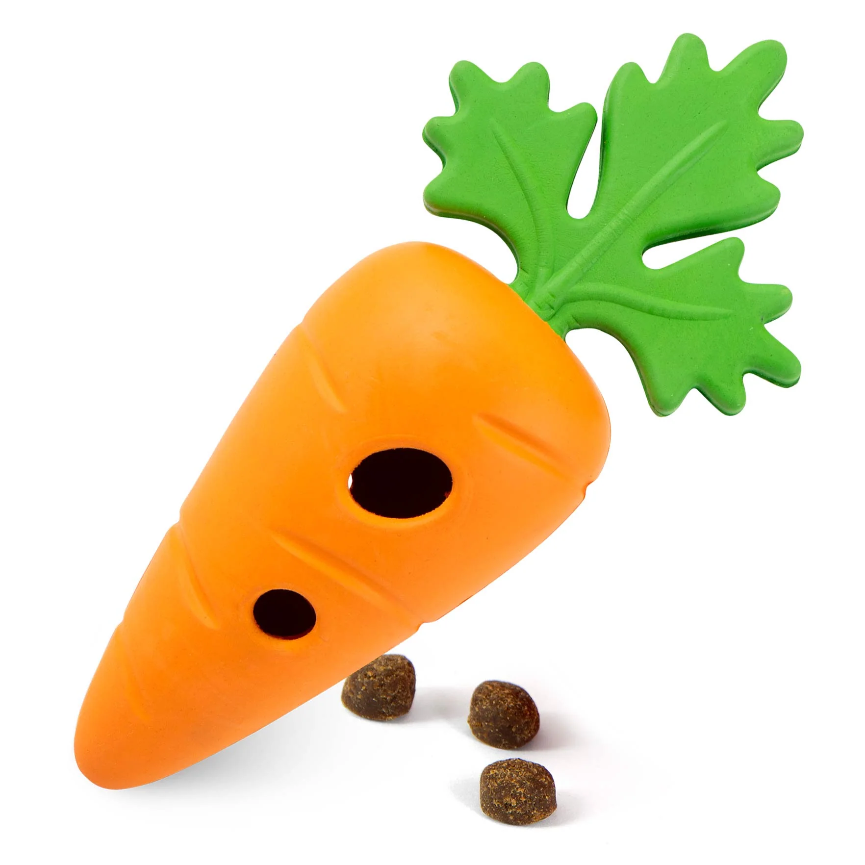 Jeffers Baby Carrot Natural Rubber Treat Dispensing Dog Dental Chew Toy - Image 2