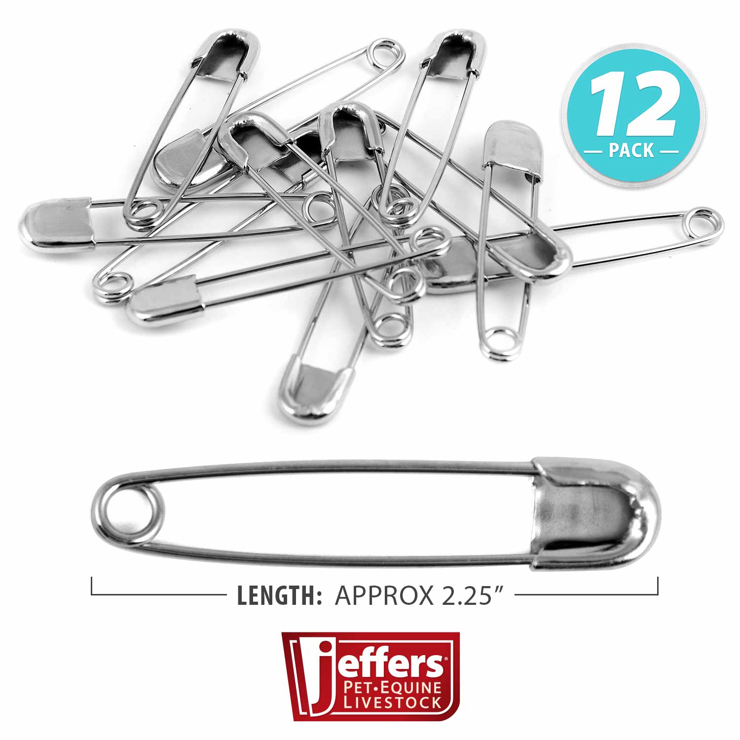 Jeffers Bandage Pins, 12 Pack - Image 3